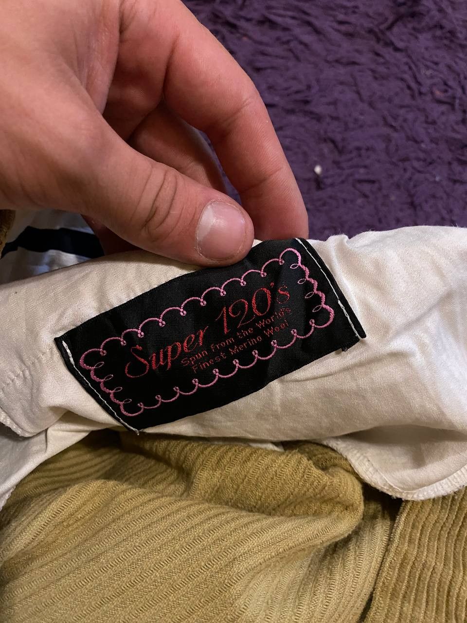 Burberry Vintage Casual Pants beige Burberry luxury super 120's Y2K Size US 33 - 3 Thumbnail