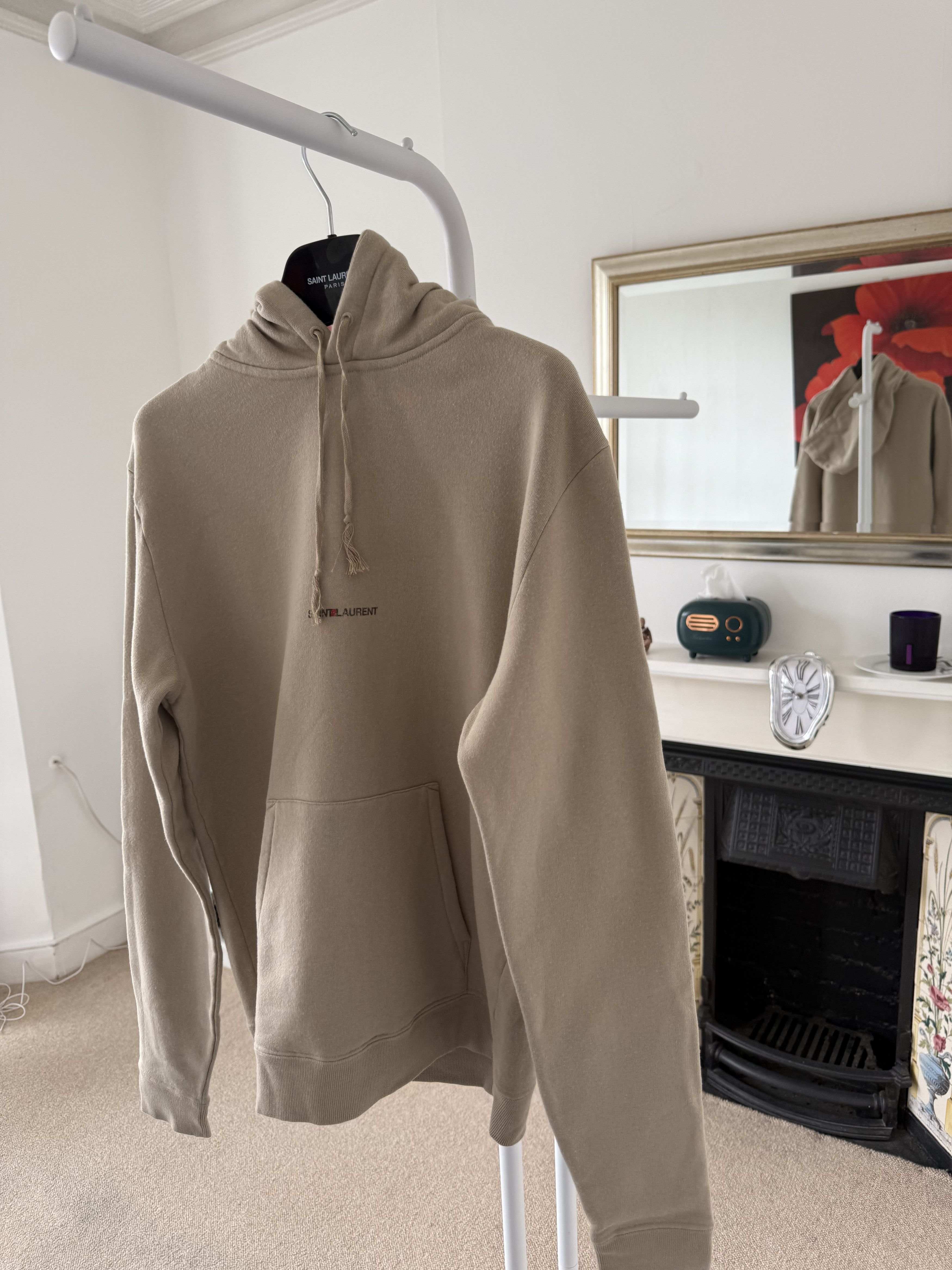 Saint Laurent Paris Saint Laurent Rive Gauche Hoodie Beige Size US XS / EU 42 / 0 - 6 Thumbnail