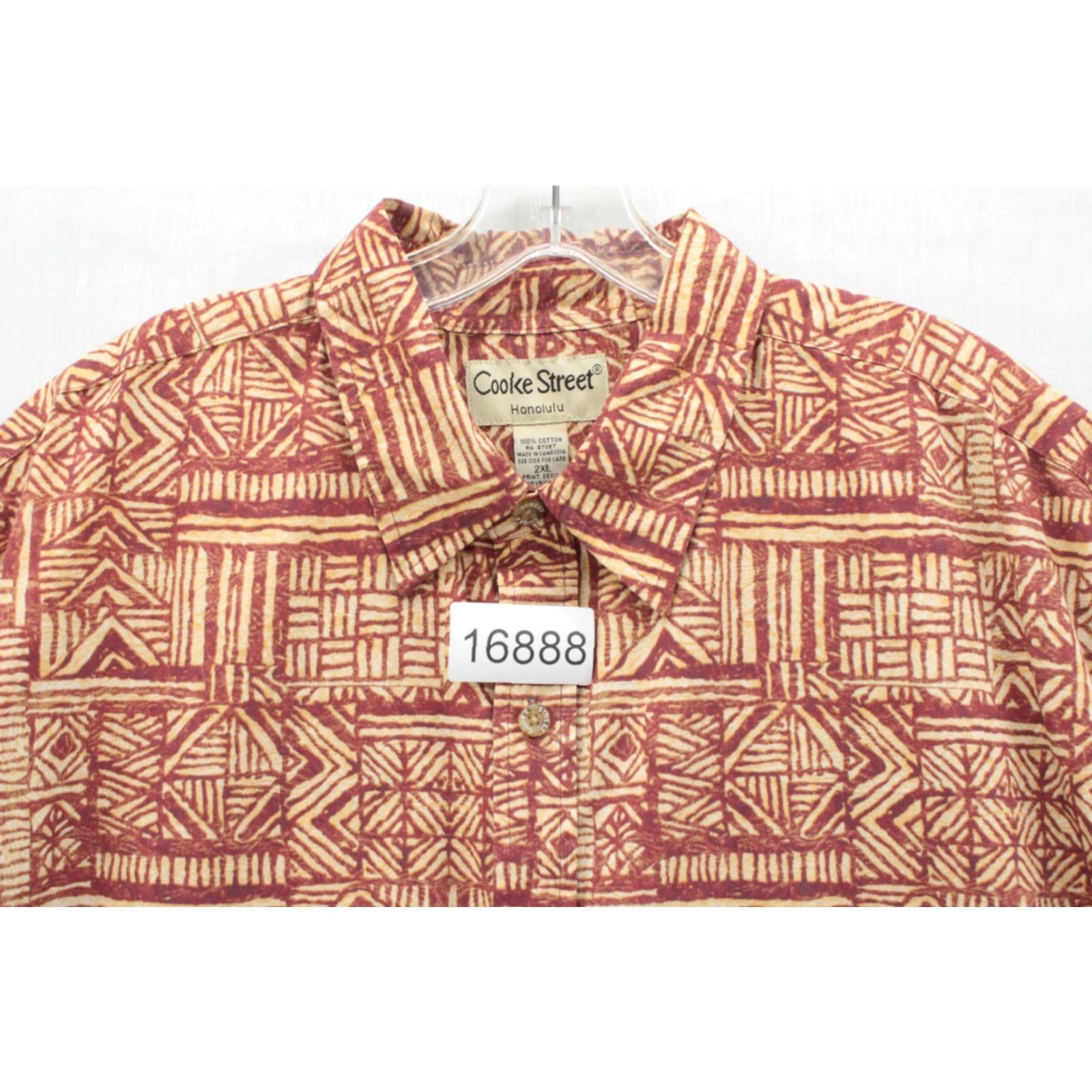 ALOHAS VINTAGE Cooke Street Honolulu Hawaiian Shirt Mens 2XL Brown Aloha Luau Vacation Button-Up Short Sleeve Collared Beach Tropical Luau 90s Mens Size US XXL / EU 58 / 5 - 8 Thumbnail