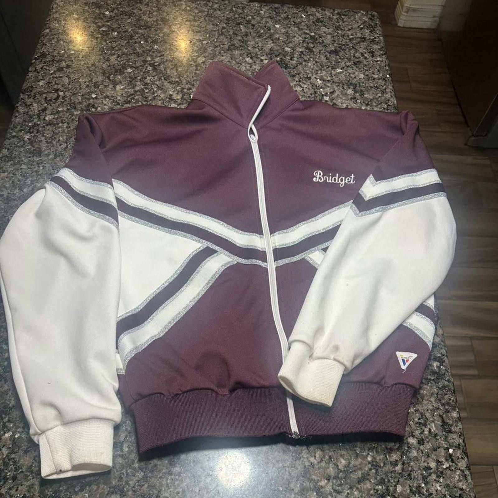 Other Burgundy and white “Bridget “zip-up h#skater Size S / US 4 / IT 40 - 1 Thumbnail