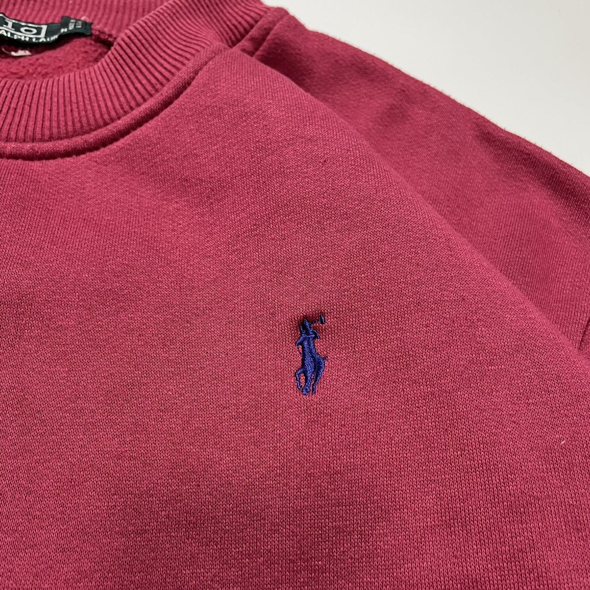 Polo Ralph Lauren Rare 80s Ralph Lauren Made in USA Burgundy Sweatshirt Size US S / EU 44-46 / 1 - 6 Thumbnail