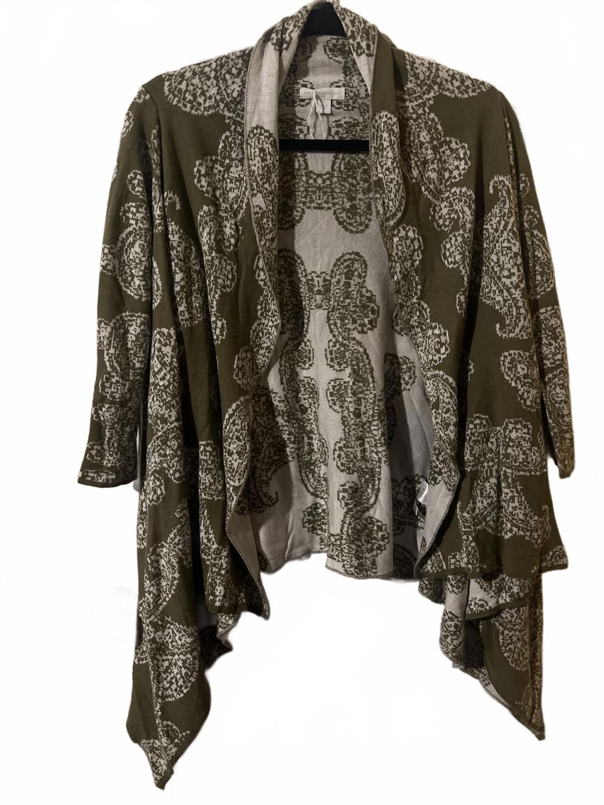 Other New York & Company Women's Olive Green Patterned Cardigan XS Size XS / US 0-2 / IT 36-38 - 2 Thumbnail