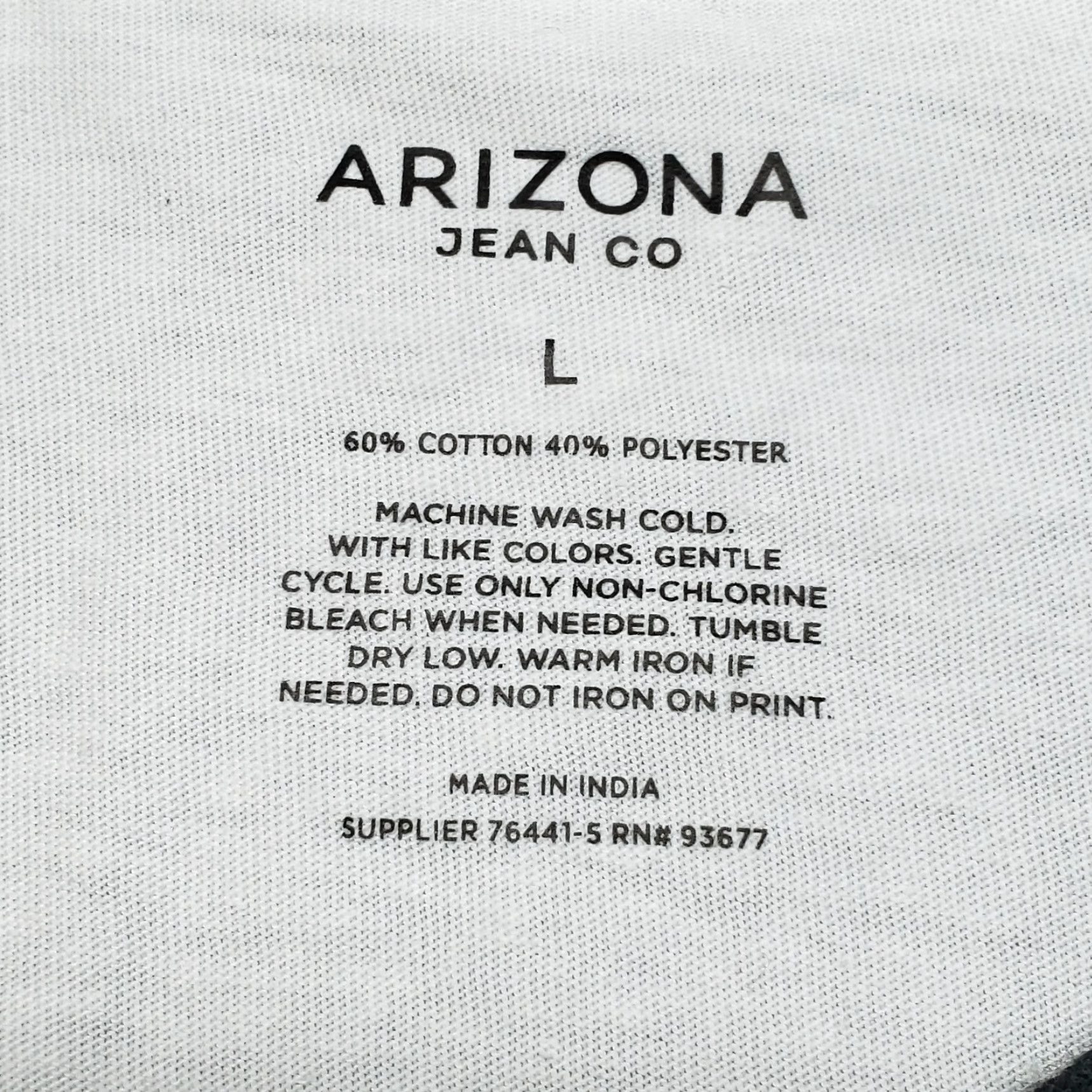 Vintage Arizona Jean Co T-Shirt Mens Size L White Black Round Neck Long Sleeve New Size US L / EU 52-54 / 3 - 8 Thumbnail