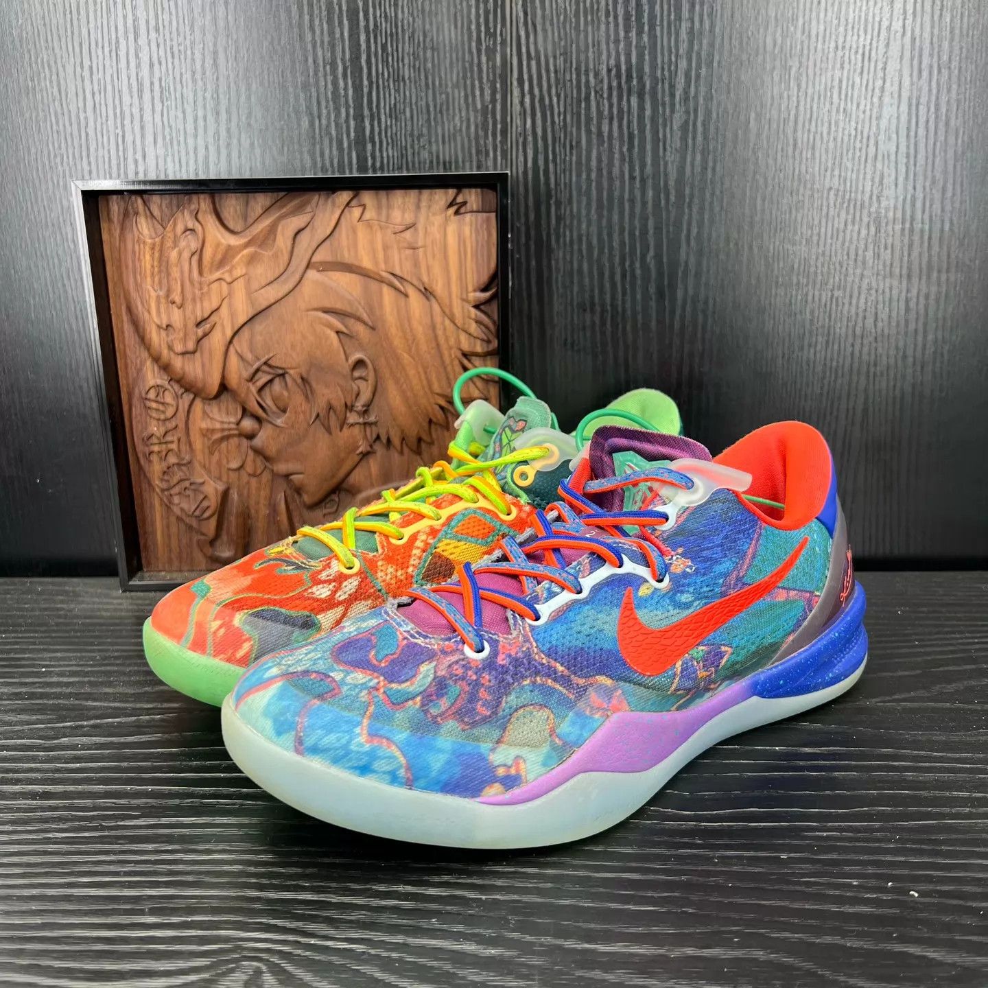 Nike ZK8 Color Blocked Orange & Blue Sneakers Size US 8 / EU 41 - 1 Thumbnail
