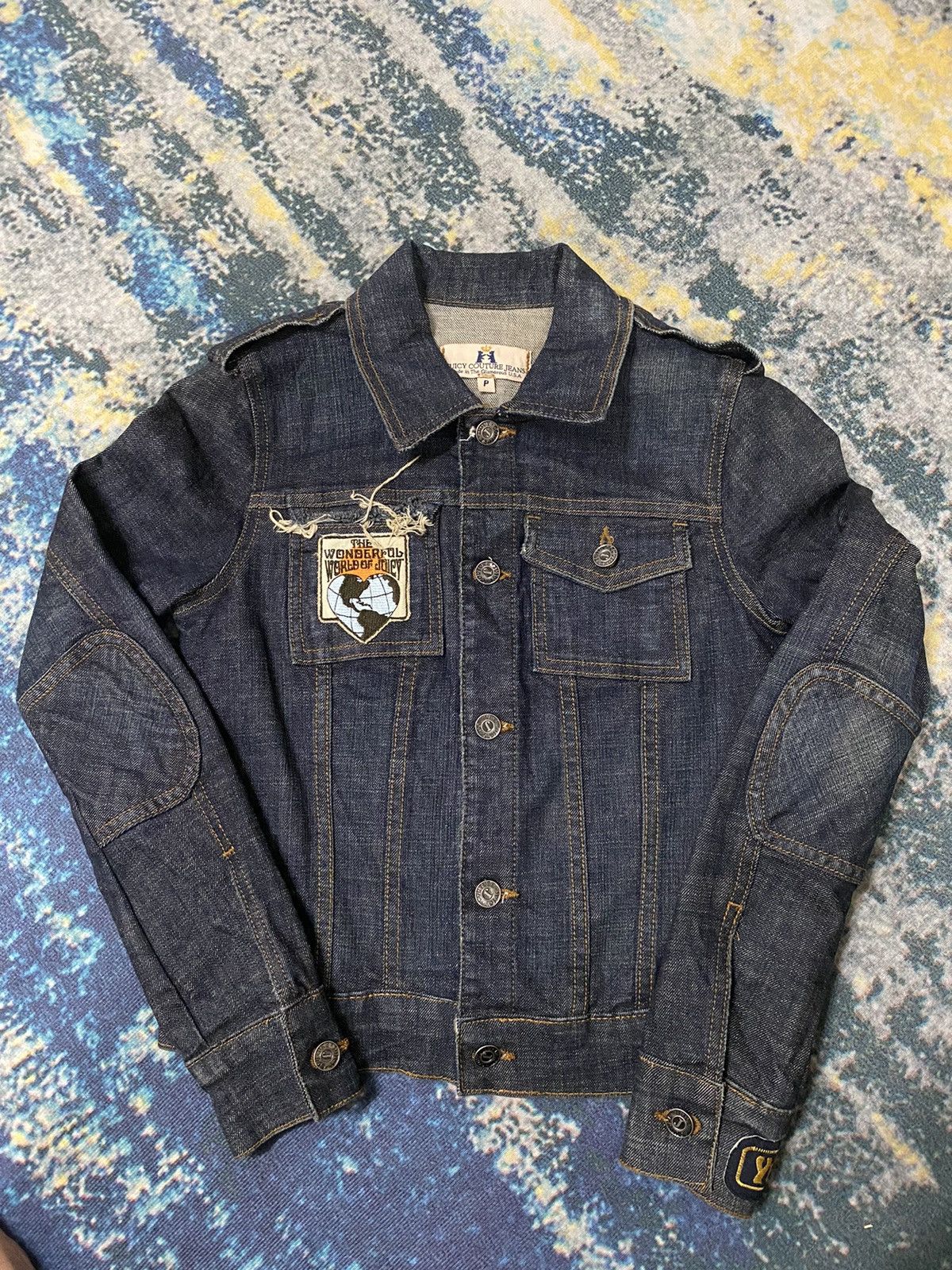 Juicy Couture × Juicy Couture Jeans × Vintage RARE Vintage Juice Couture Denim Jacket Woman Size S / US 4 / IT 40 - 1 Thumbnail
