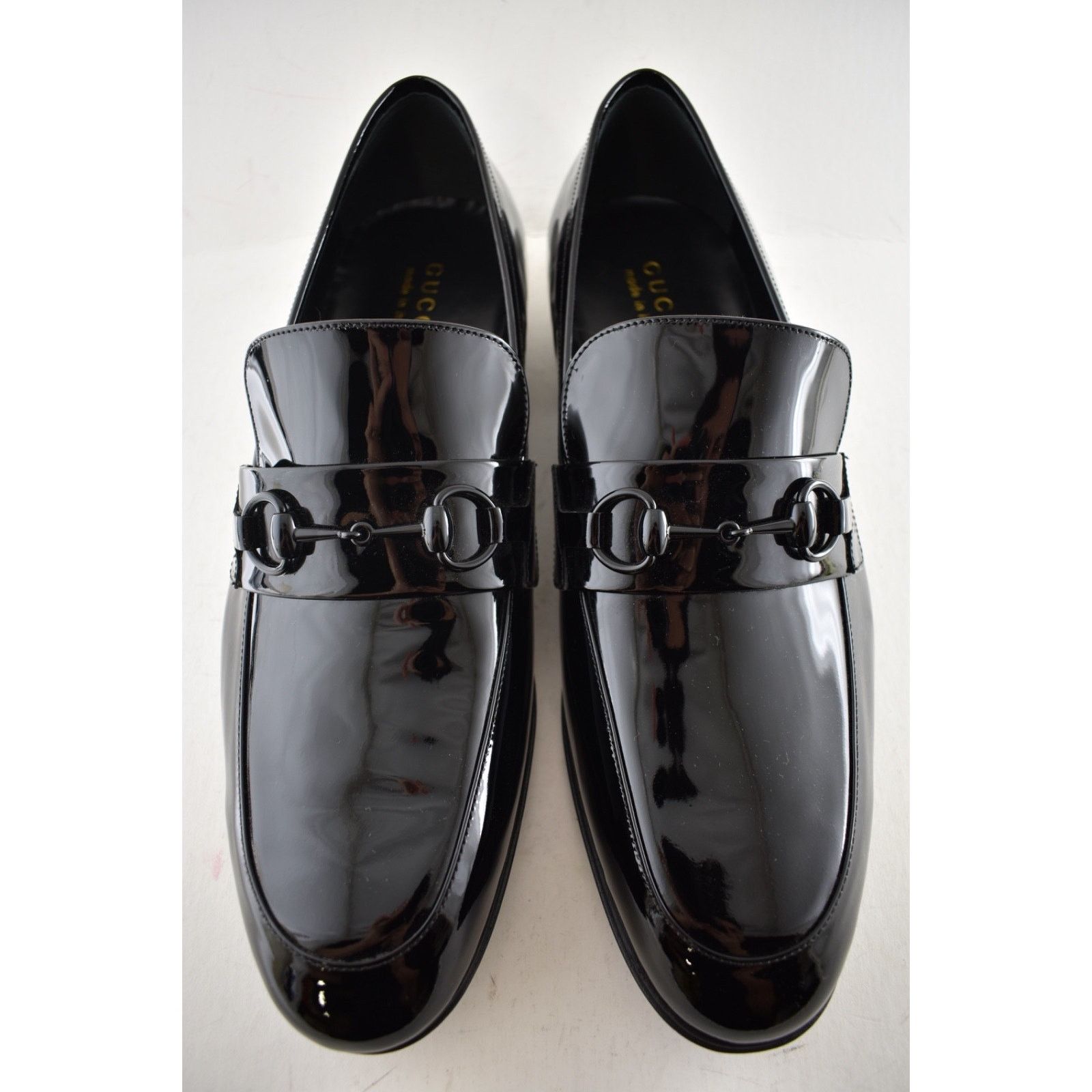 Gucci Gucci Mens Ed Black Patent Leather Horsebit Loafer US 14 Size US 14 / EU 47 - 7 Thumbnail