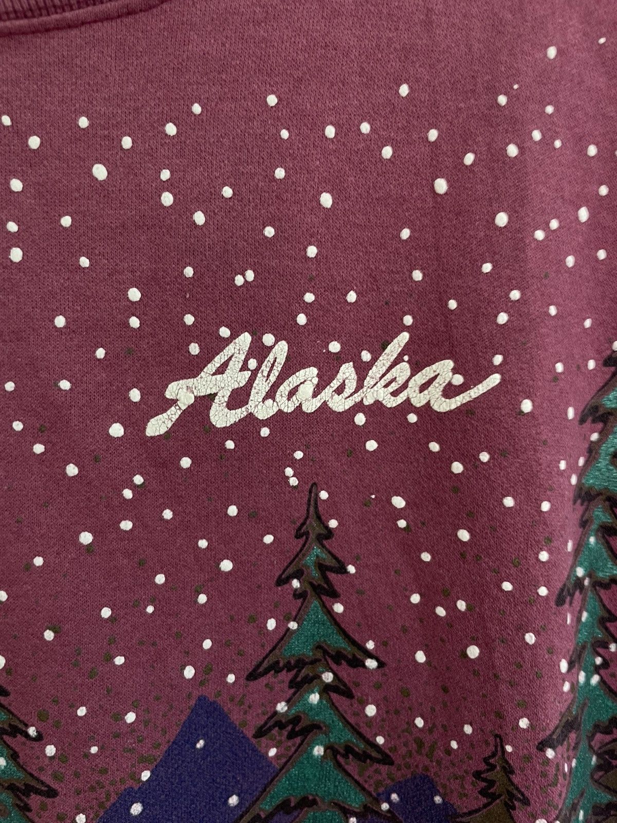 Vintage Vintage 90s Lifestyle Alaska AOP sweatshirt Size US L / EU 52-54 / 3 - 4 Thumbnail