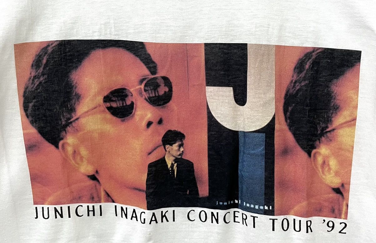 Japanese Brand VINTAGE 90s JUNICHI INAGAKI CONCERT TOUR JAPAN SINGER TSHIRT Size US M / EU 48-50 / 2 - 6 Thumbnail