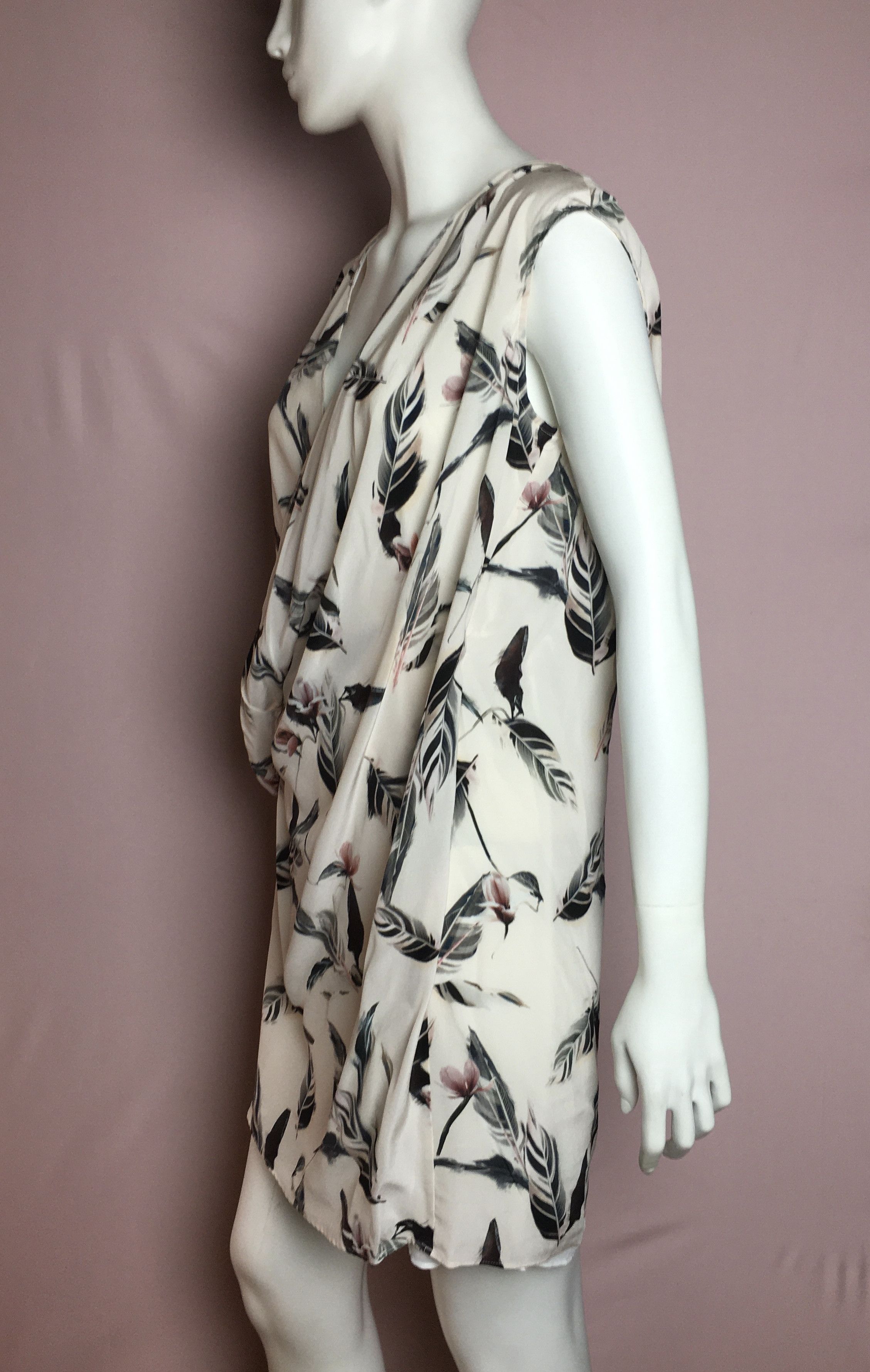 Allsaints AllSaints Airie Canna Silk Dress in Chalk White Size US Size M / US 6-8 / IT 42-44 - 3 Thumbnail