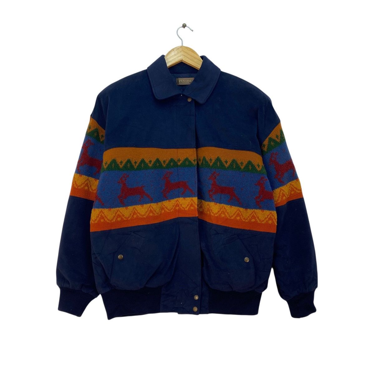 Japanese Brand 💥Vintage Pinore Aztec Bomber Size US M / EU 48-50 / 2 - 1 Thumbnail