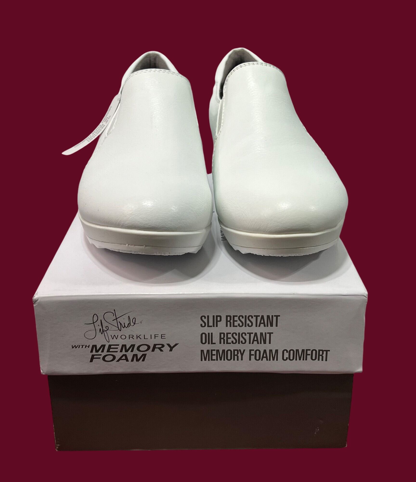 Other Life Stride WorkLife - Buzz White Loafer Women's Slip/Oil Re Size US 7.5 / IT 37.5 - 11 Thumbnail