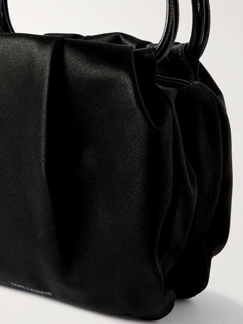 Yves Saint Laurent Saint Laurent Mini Pochon bag in black silk Size ONE SIZE - 7 Thumbnail