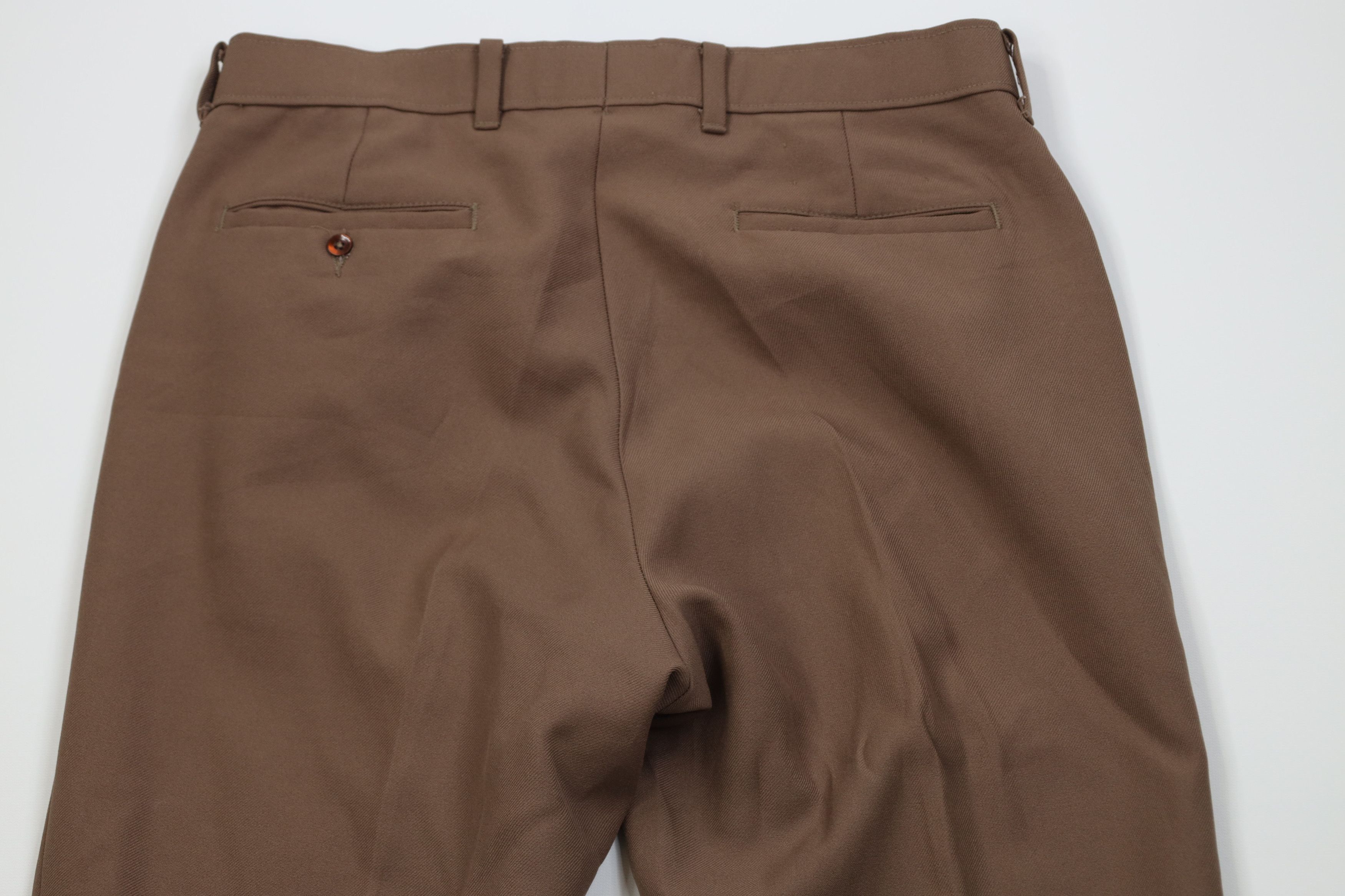 Levi's Vintage 70s Levis Knit Flared Wide Leg Chino Pants Brown USA Size US 32 / EU 48 - 11 Thumbnail