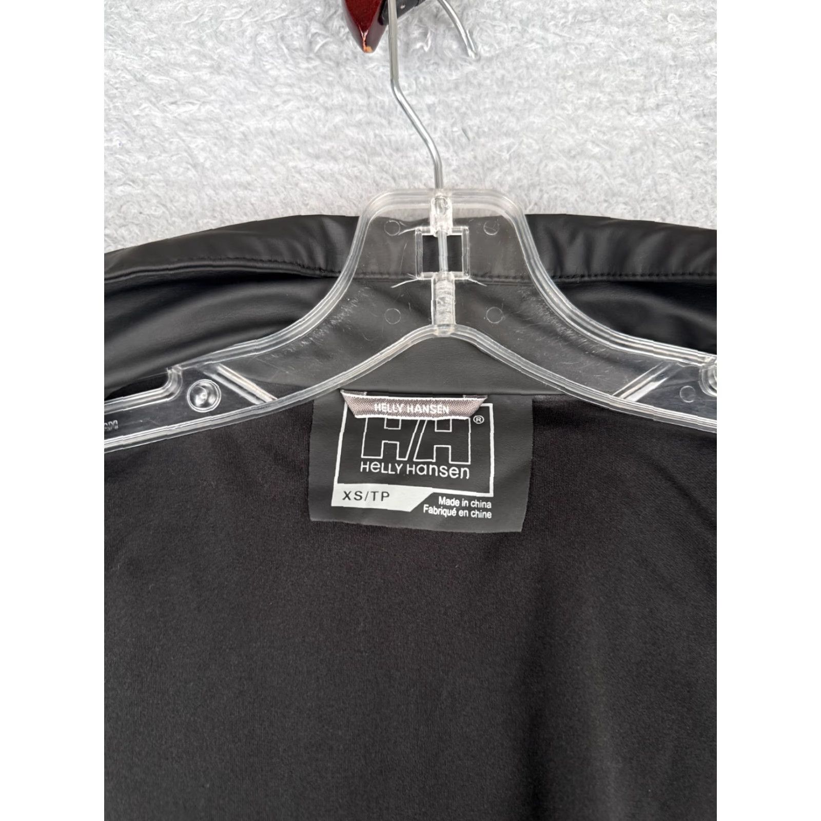 Helly Hansen Helly Hansen Jacket Mens Extra Small Black Polyurethane Shell Hooded Rain Wind Size US M / EU 48-50 / 2 - 3 Thumbnail