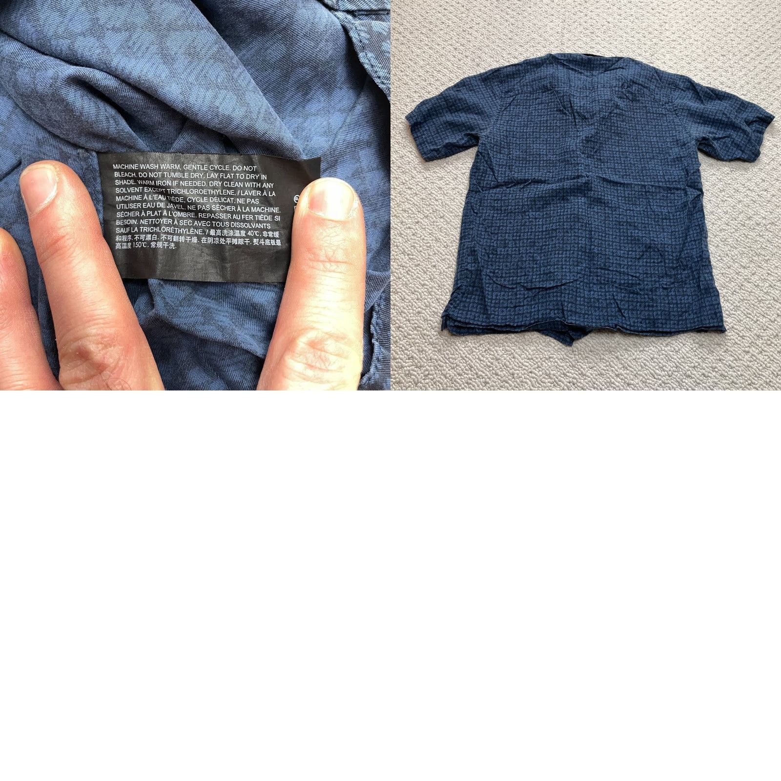 Theory Theory Button-Up Shirt Mens Small Blue Short Sleeve Collared Lyocell Top Adult Size US S / EU 44-46 / 1 - 8 Thumbnail