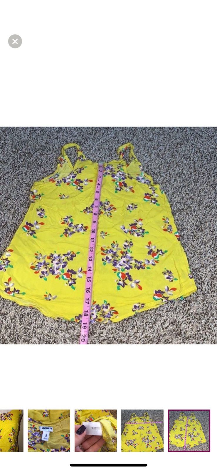 Old Navy Old navy XS yellow floral tank top Size XS / US 0-2 / IT 36-38 - 6 Thumbnail