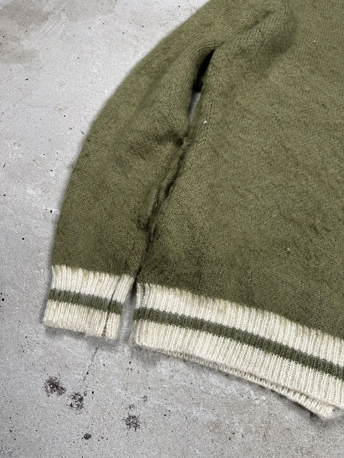 Japanese Brand × Vintage Vintage Y2K Wool & Mohair Olive Cardigan Sweater Knit Size US M / EU 48-50 / 2 - 10 Thumbnail