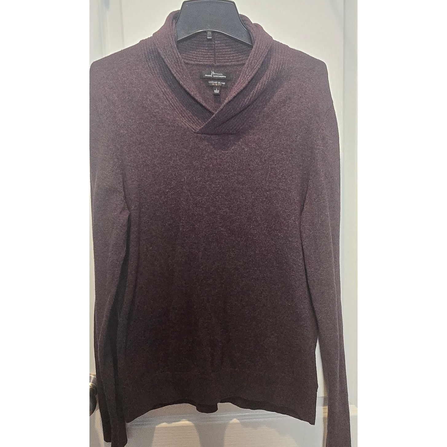 Marc Anthony Cotton cashmere wool Marc Anthony slim fit L shawl neck Size US L / EU 52-54 / 3 - 1 Thumbnail