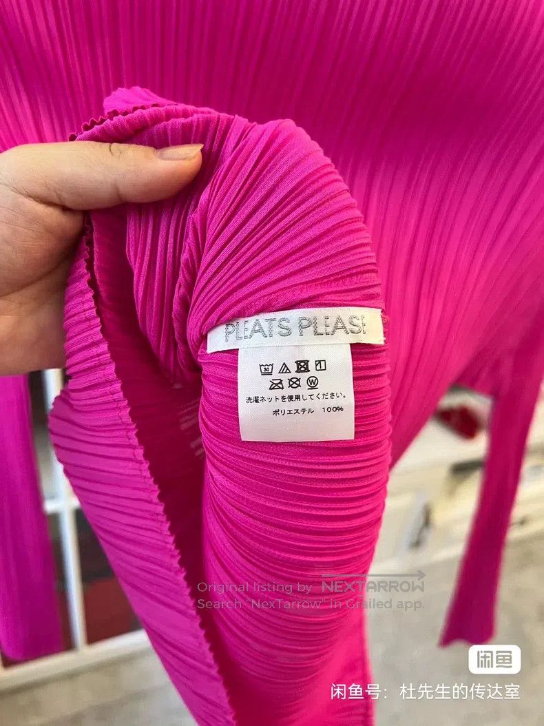 Issey Miyake Issey Miyake Iridescent Pink Long Sleeve Top Size L / US 10 / IT 46 - 4 Thumbnail