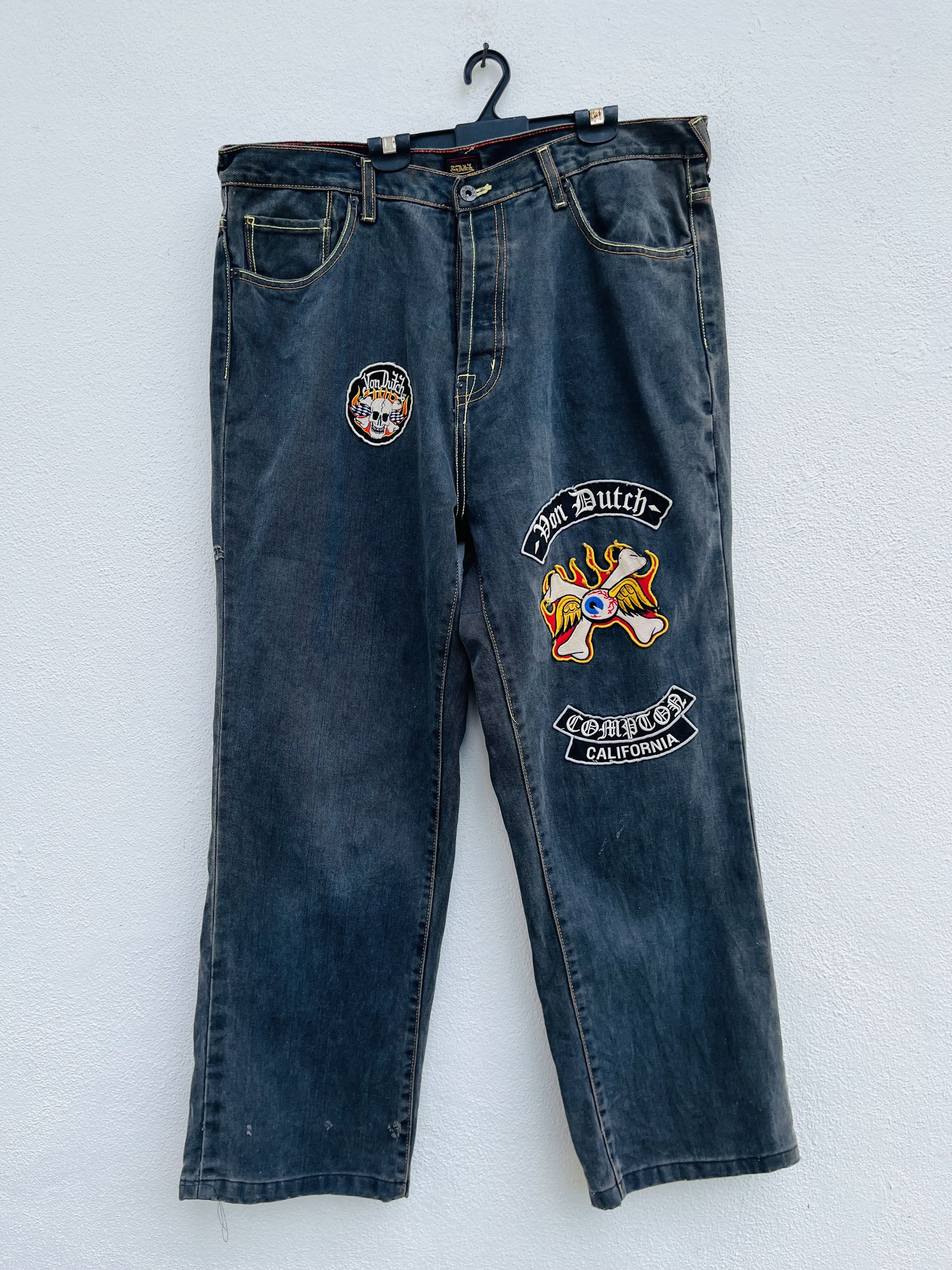 Von Dutch Vintage Von Dutch Patches Skull Streetwear Fashion Style Size US 38 / EU 54 - 1 Thumbnail
