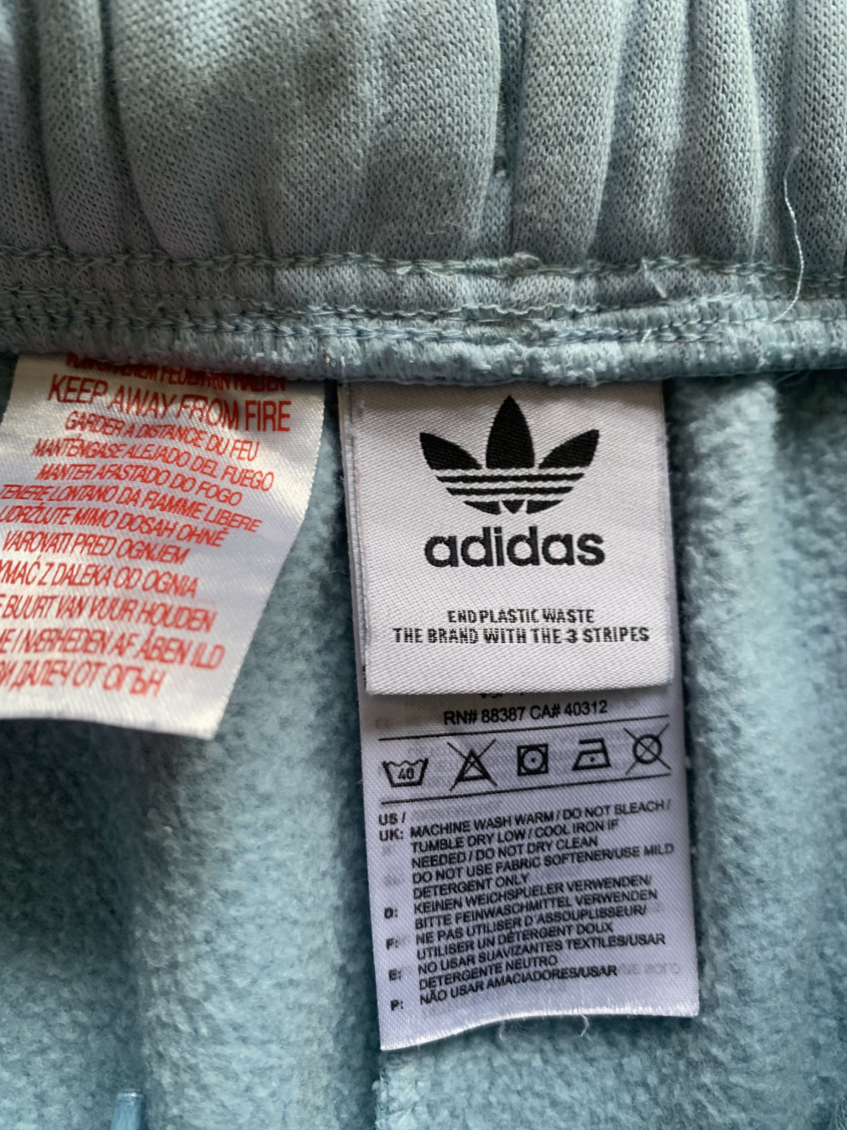 Adidas Adidas Lampas Multilogo Cotton Light Blue Shorts Size US 26 / EU 42 - 8 Thumbnail