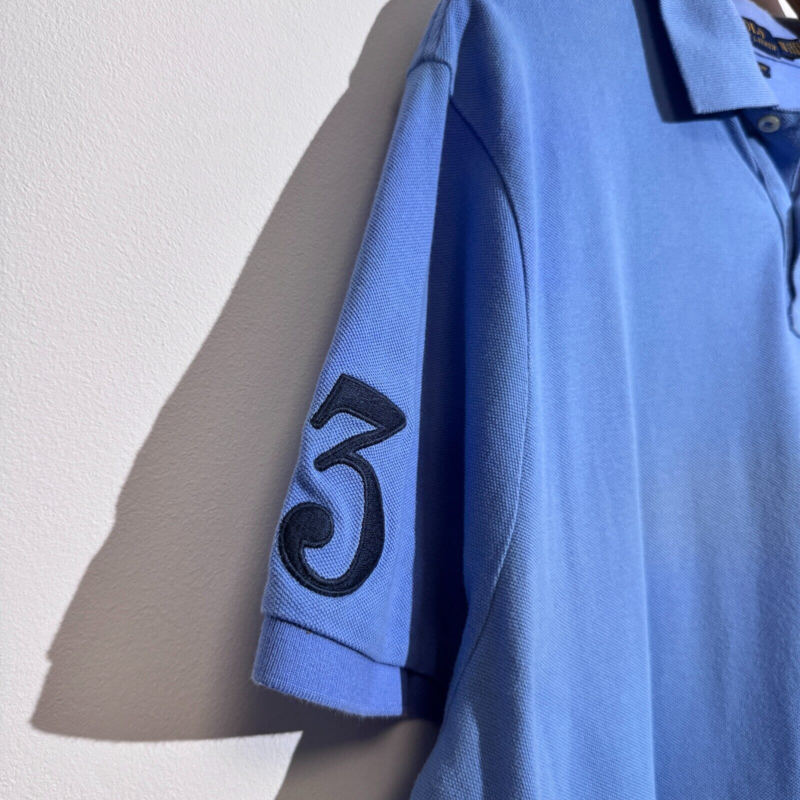 Ralph Lauren × Vintage Vintage Ralph Lauren Unisex Blue Cotton Polo Shirt Size XXL Size US XXL / EU 58 / 5 - 3 Thumbnail