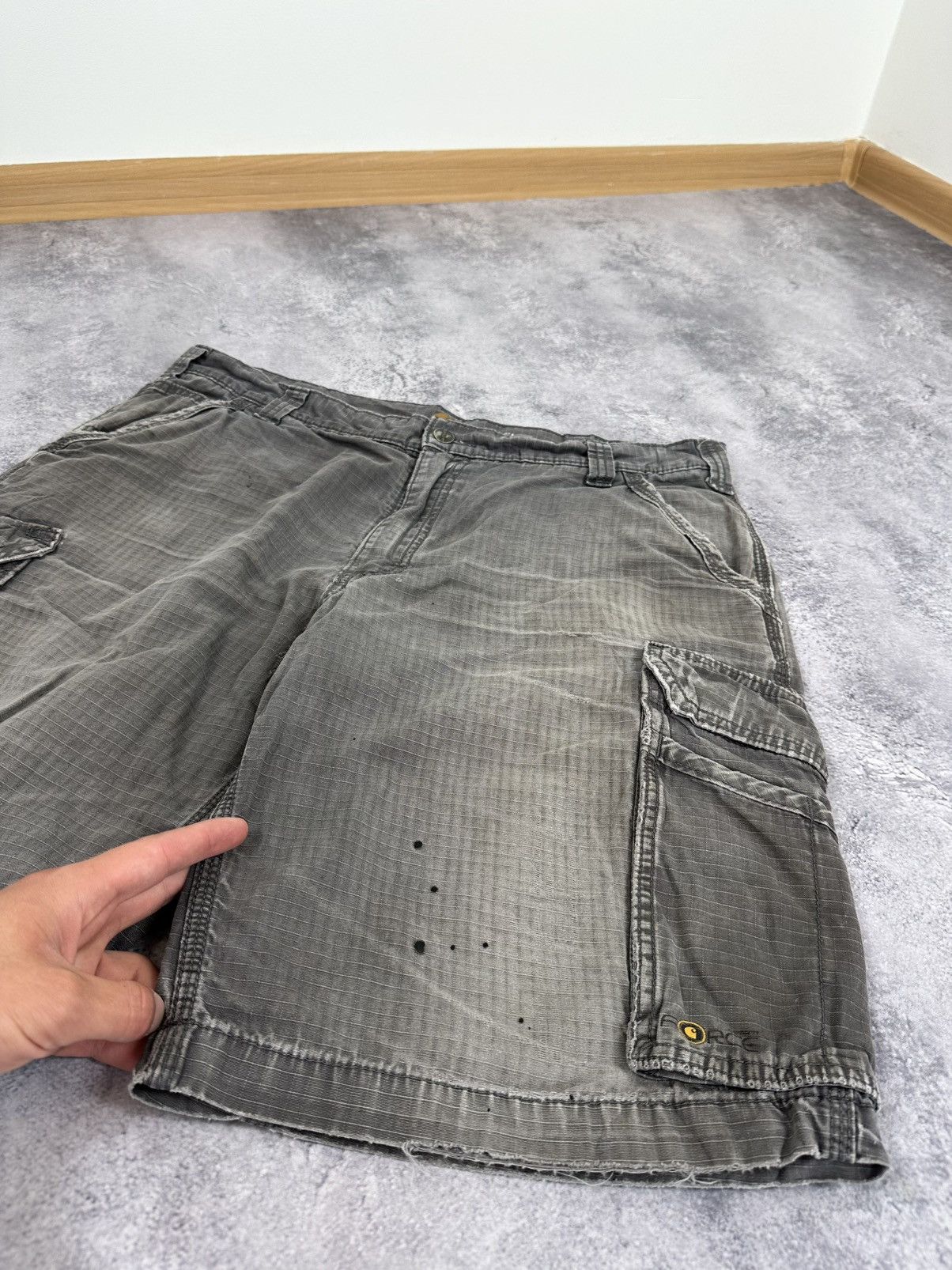 Carhartt Vintage Carhartt Distressed Faded Trashed Cargo Work Shorts Size US 36 / EU 52 - 11 Thumbnail