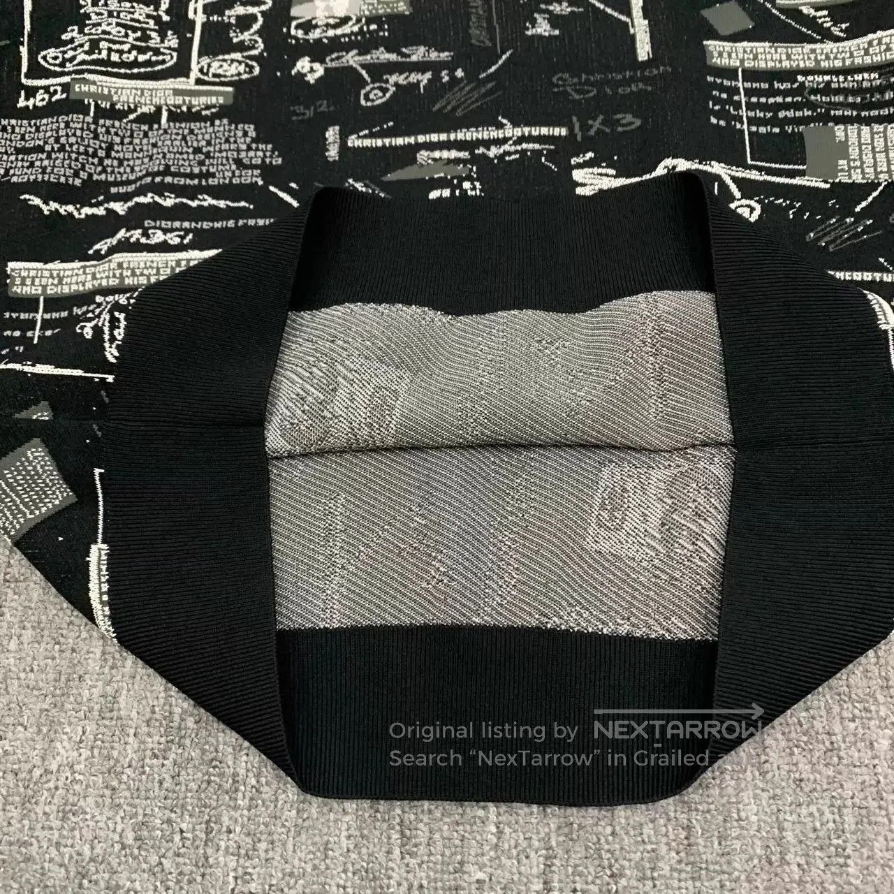 Dior Black Printed Long Sleeve Sweater. Size US L / EU 52-54 / 3 - 8 Thumbnail