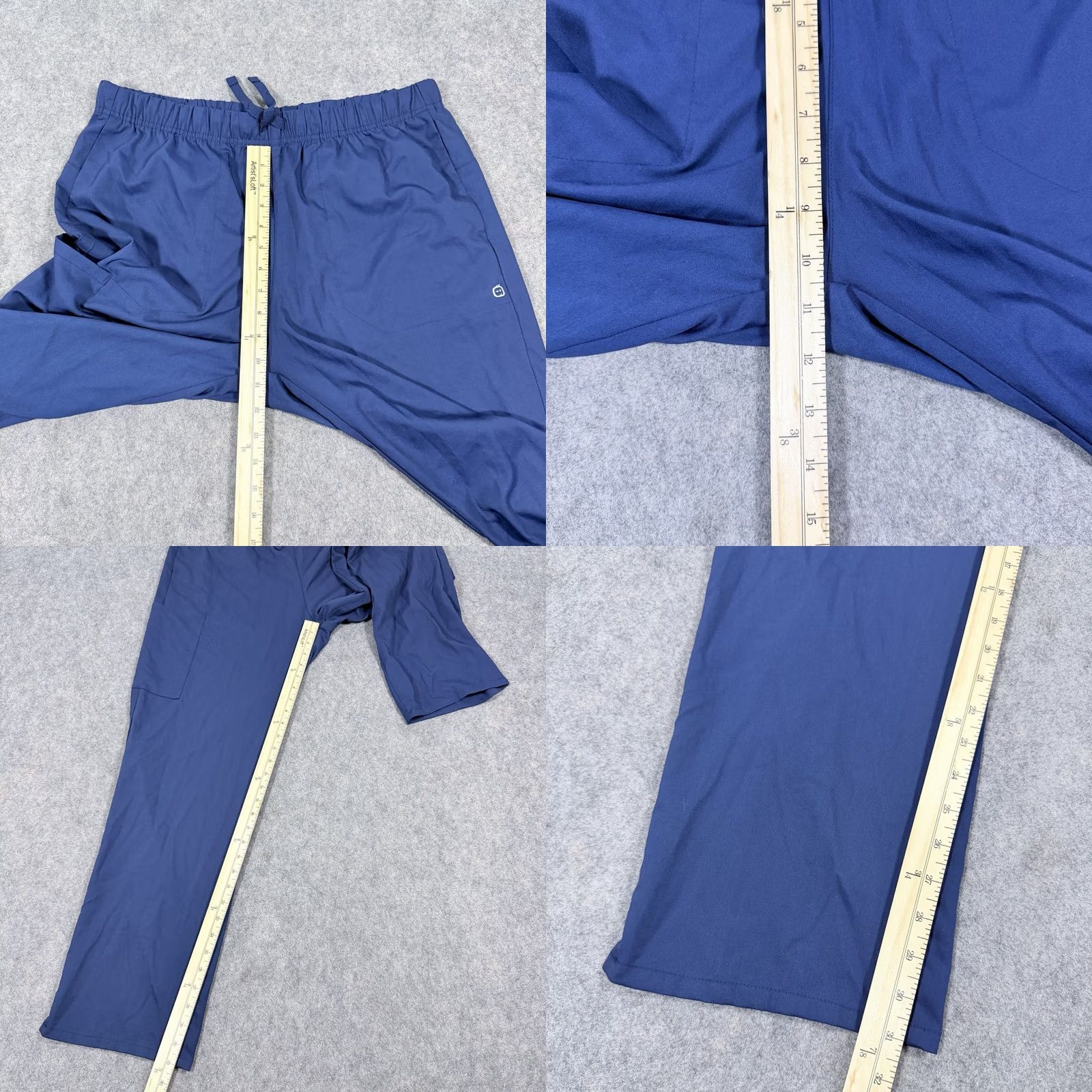 Vintage WonderWink Premiere Flex Scrub Pant Women's Blue size L 33x31 Modern Fit Premium Comfortable Premise Legacy (Vintage not applicable) Size 36" / US 14 / IT 50 - 8 Thumbnail