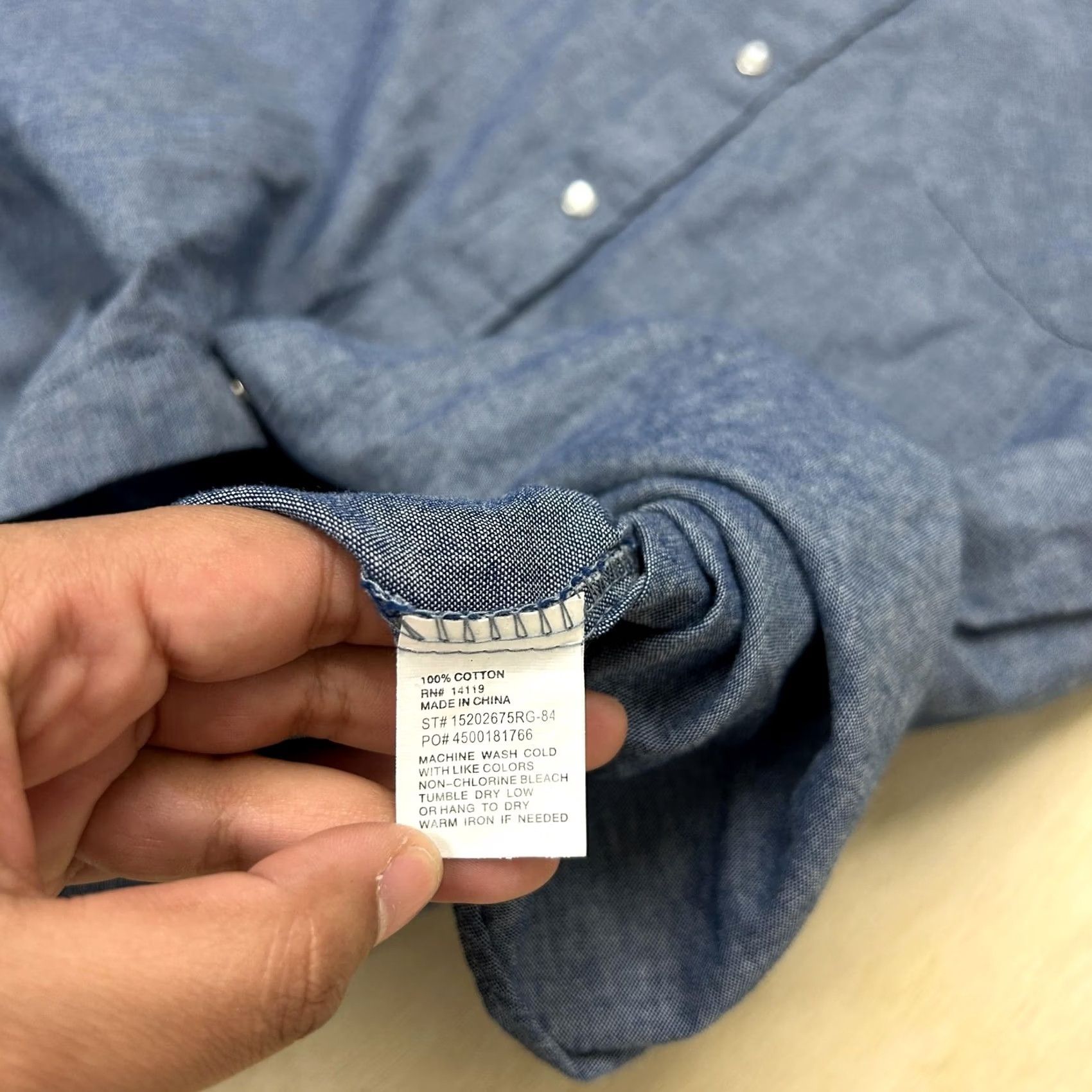 Vintage Ely Cattleman Shirt Mens XL Blue Chambray Short Sleeve Western Snap Button Up Size US XL / EU 56 / 4 - 4 Thumbnail