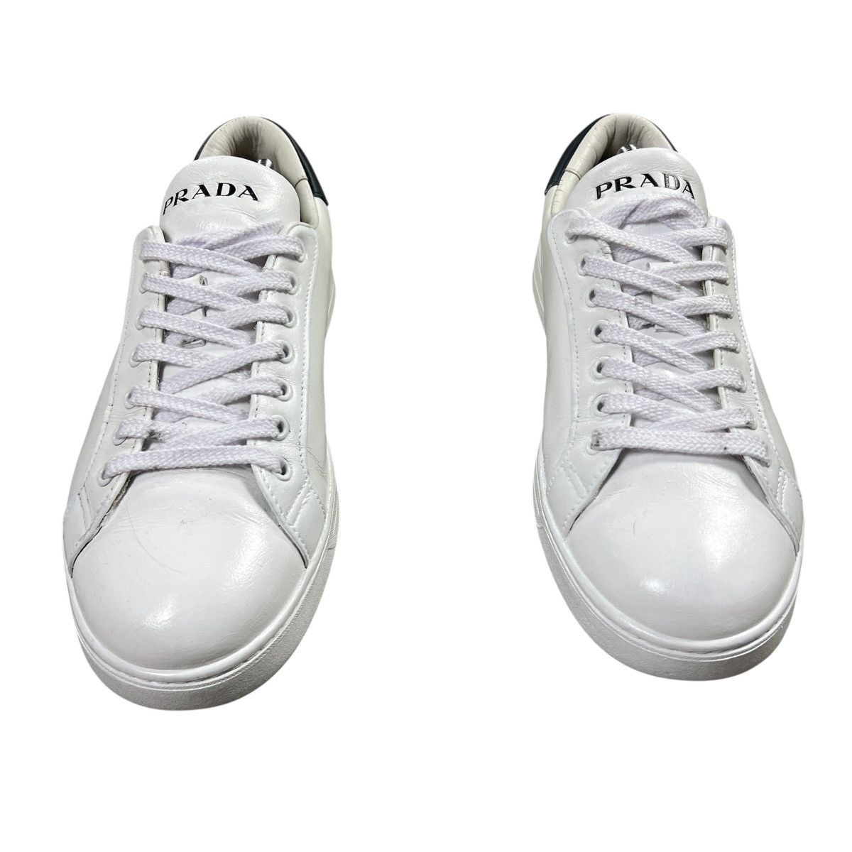 Prada Prada Milano White Leather Sneakers Custom Painted Men's Size US 8.5 / EU 41-42 - 2 Thumbnail