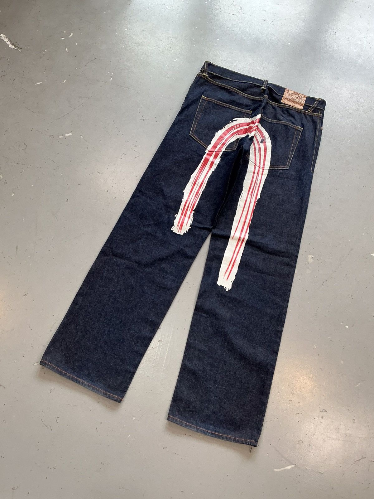 Japanese Brand × Vintage Vintage Evisu inspired diecock seagull printed denim Size US 38 / EU 54 - 9 Thumbnail