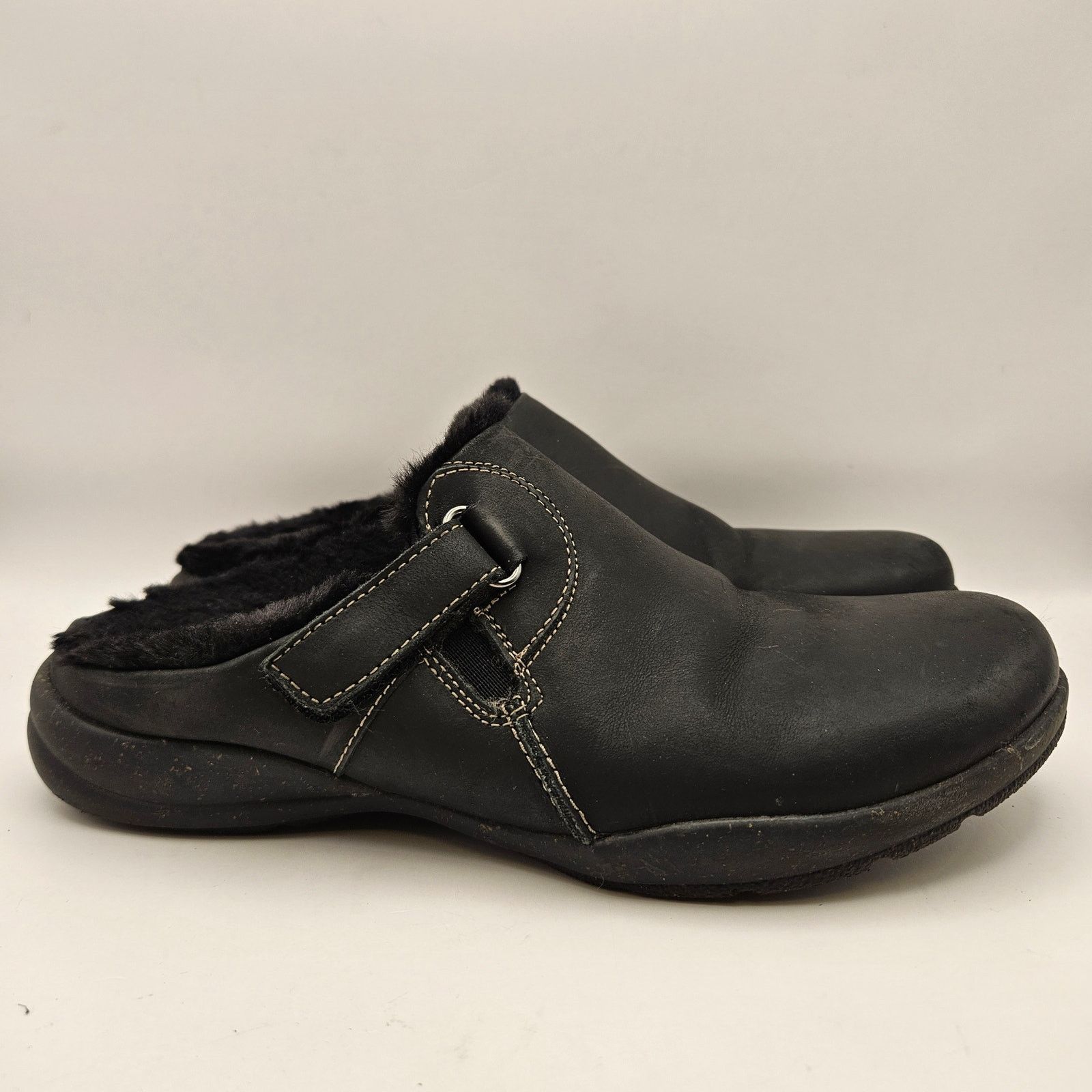 Clarks CLARKS WOMEN'S 8 BLACK SHERPA LINED CLOG Size US 8 / IT 38 - 4 Thumbnail