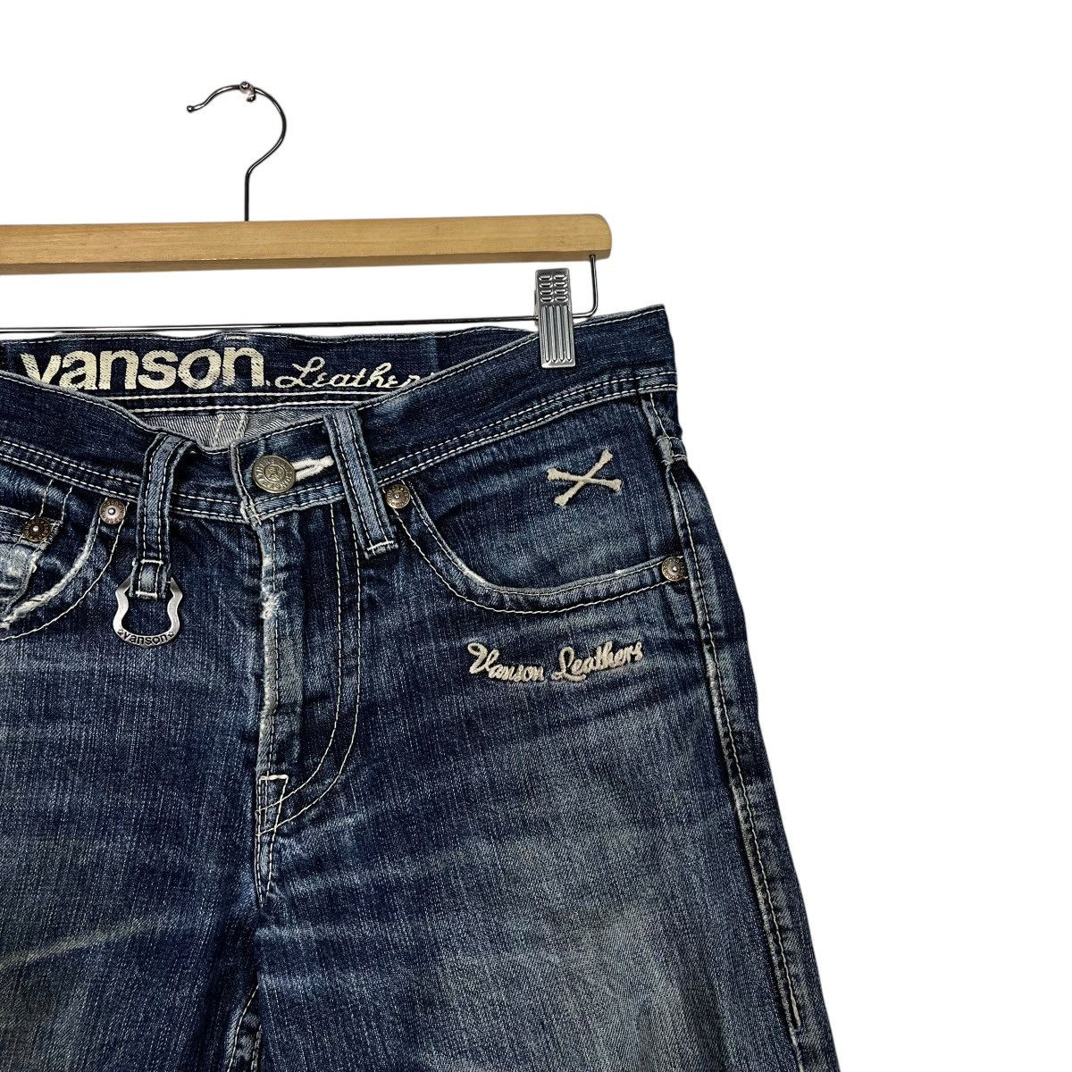 Vanson Leathers Vintage Vanson Leather Distressed Biker Jeans Size 32" / US 10 / IT 46 - 5 Thumbnail