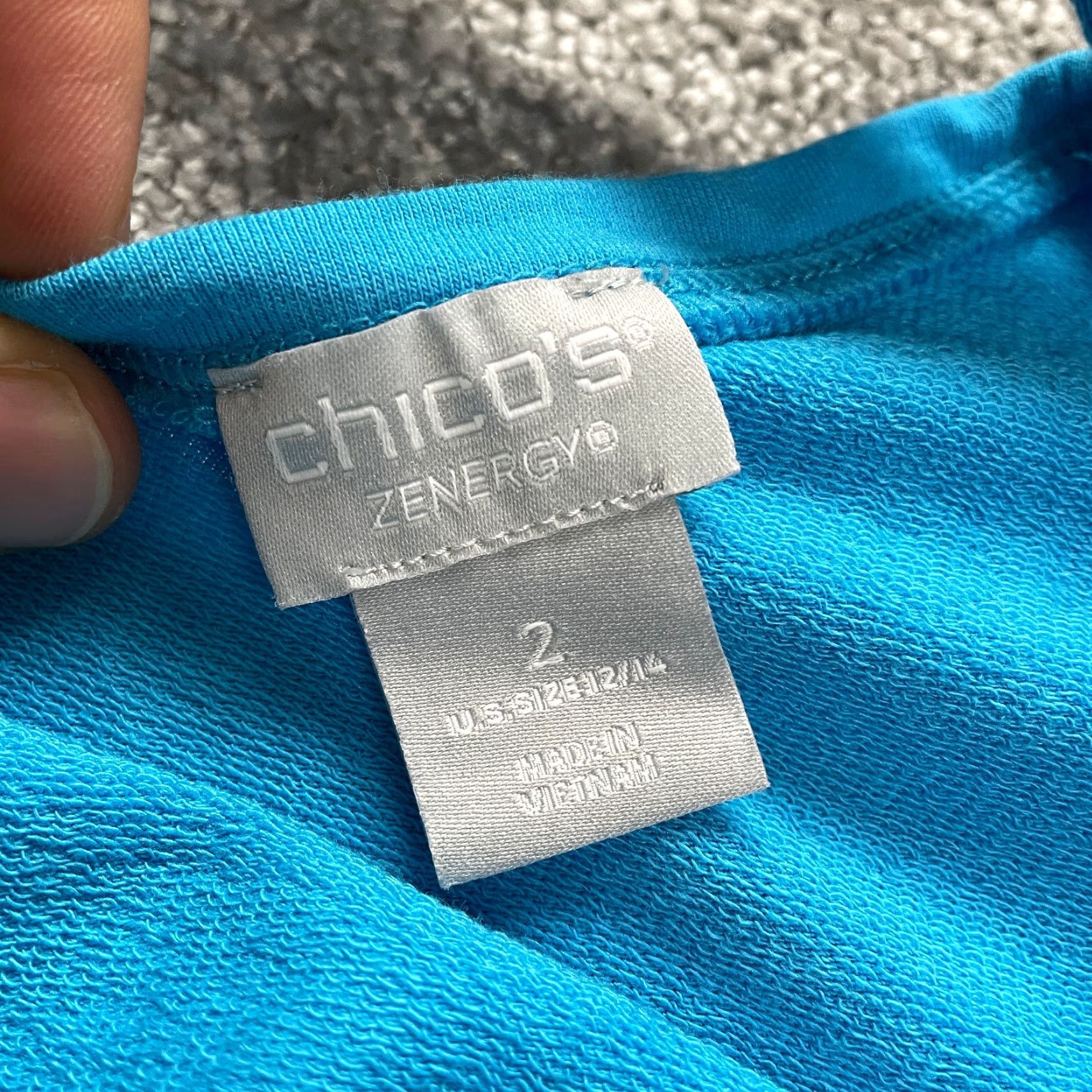 Vintage VINTAGE Chico's Zenergy T-Shirt Women Large Blue Casual Short Sleeve Cotton Modal Spandex 90s Size L / US 10 / IT 46 - 5 Thumbnail