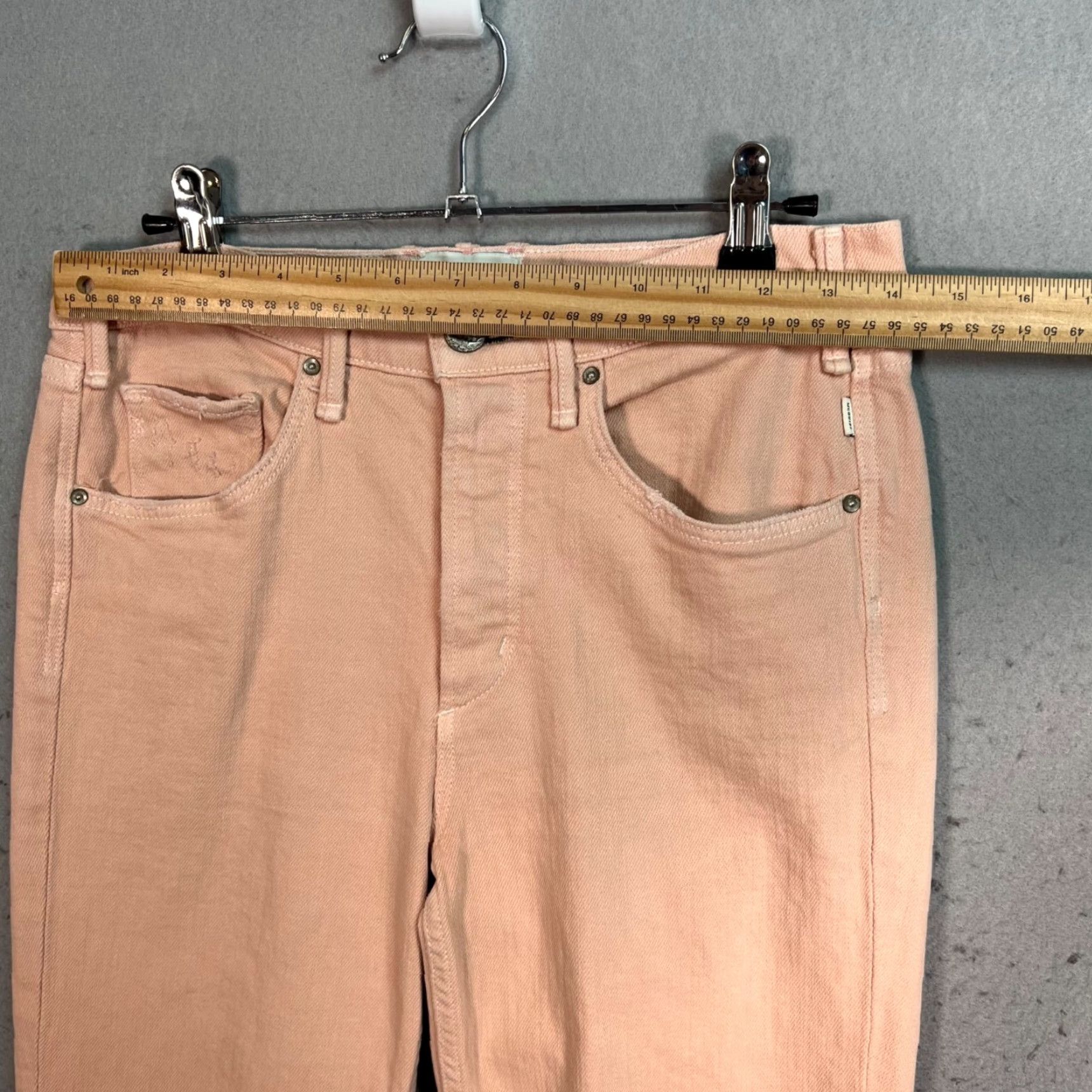 Denime McGuire Valletta Straight Light Pink Frayed Hem Jeans Size 26 Denim Womens Size 26" / US 2 / IT 38 - 6 Thumbnail