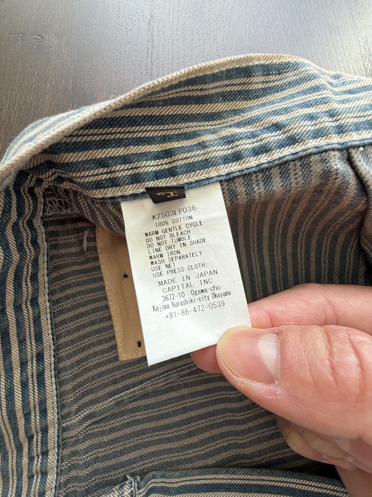 Kapital Kapital Herringbone Baggy Fatigue Pants Blue Striped Size 3 Size US 32 / EU 48 - 9 Thumbnail