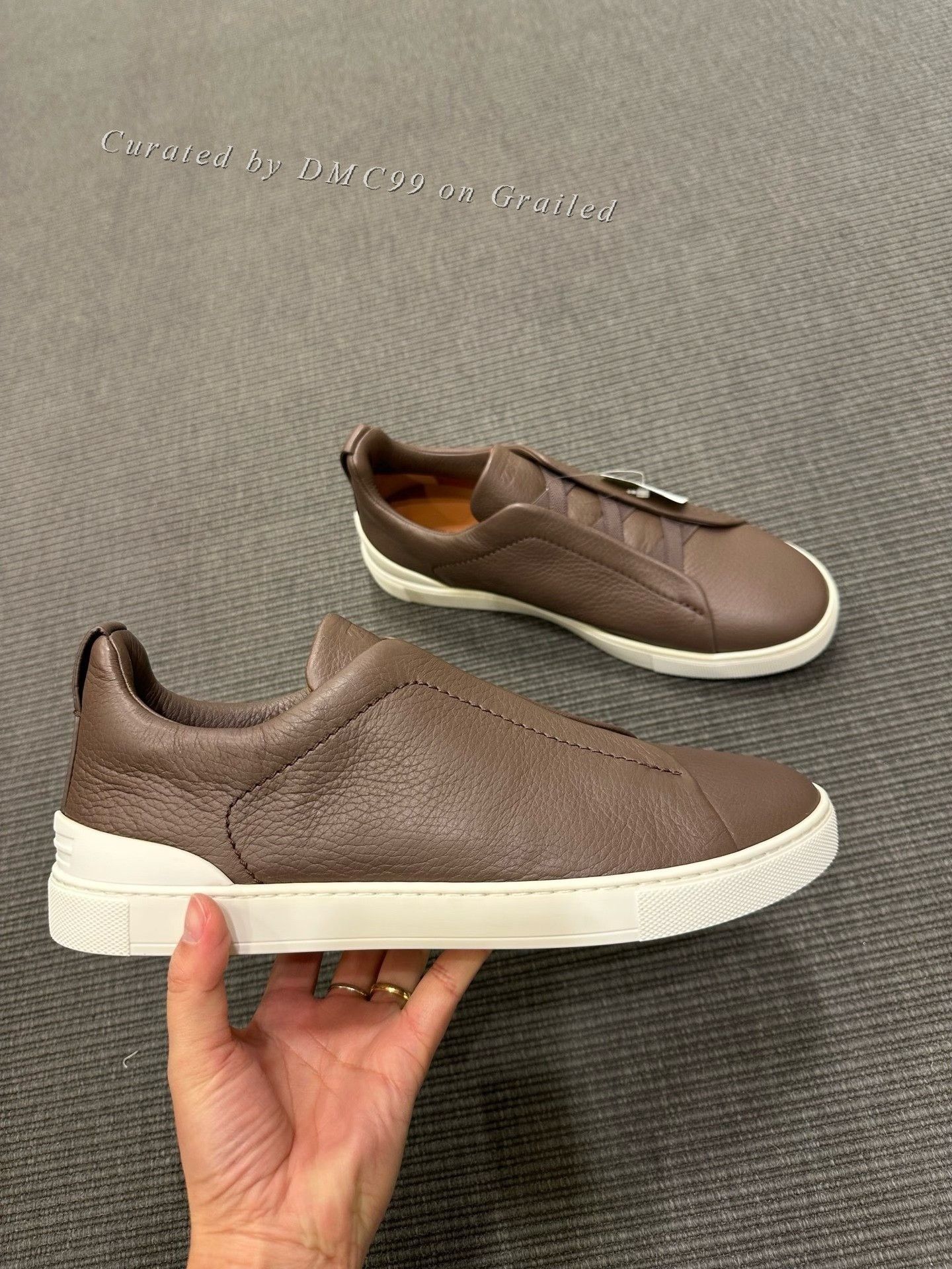 Ermenegildo Zegna Zegna Triple Stitch Brown Men's Shoes Size US 10 / EU 43 - 6 Thumbnail