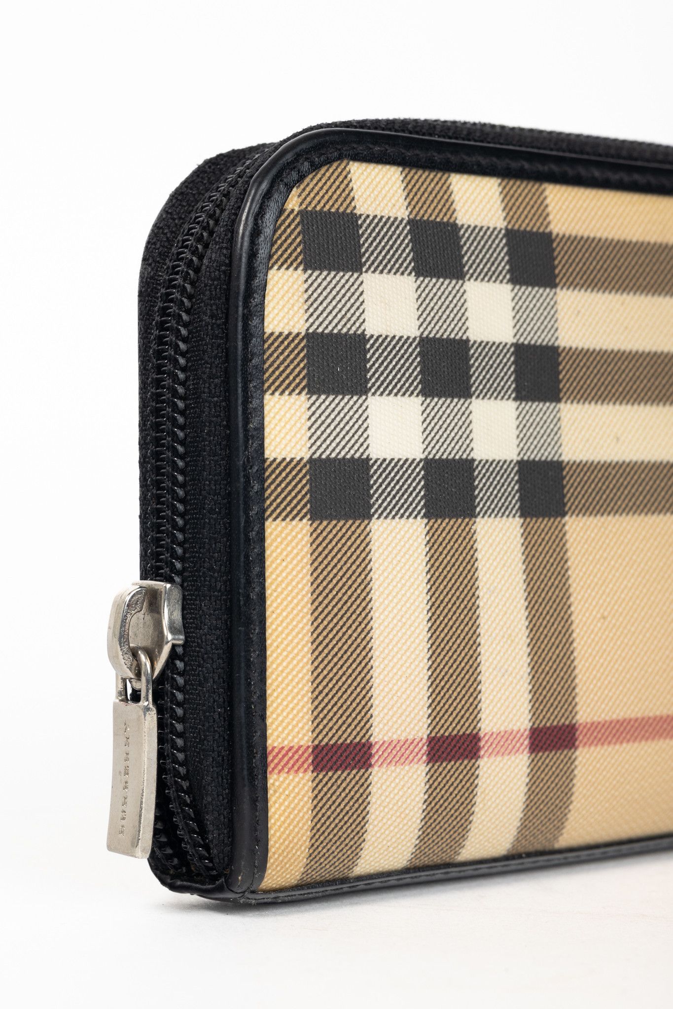 Burberry Burberry House-Check Leather-Trim Long Zip Wallet Size ONE SIZE - 6 Thumbnail