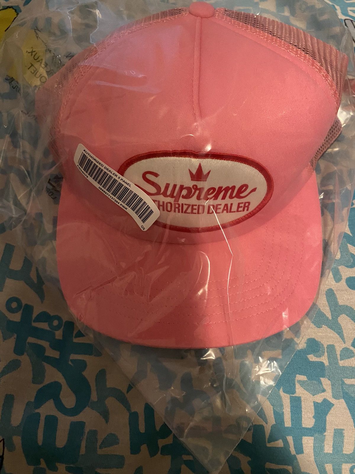 Supreme Supreme Authorized Mesh Back 5-Panel Pink Size ONE SIZE - 3 Thumbnail