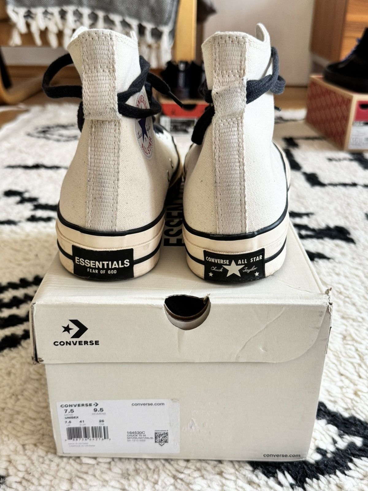Fear of God Fear of God Essentials x Converse Chuck 70 Hi Natural US7.5 Size US 7.5 / EU 40-41 - 2 Thumbnail