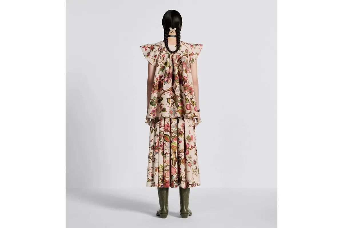 Dior o1w1db10225 Mid-Length Pleated Skirt in Multicolor Size 28" / US 6 / IT 42 - 6 Thumbnail
