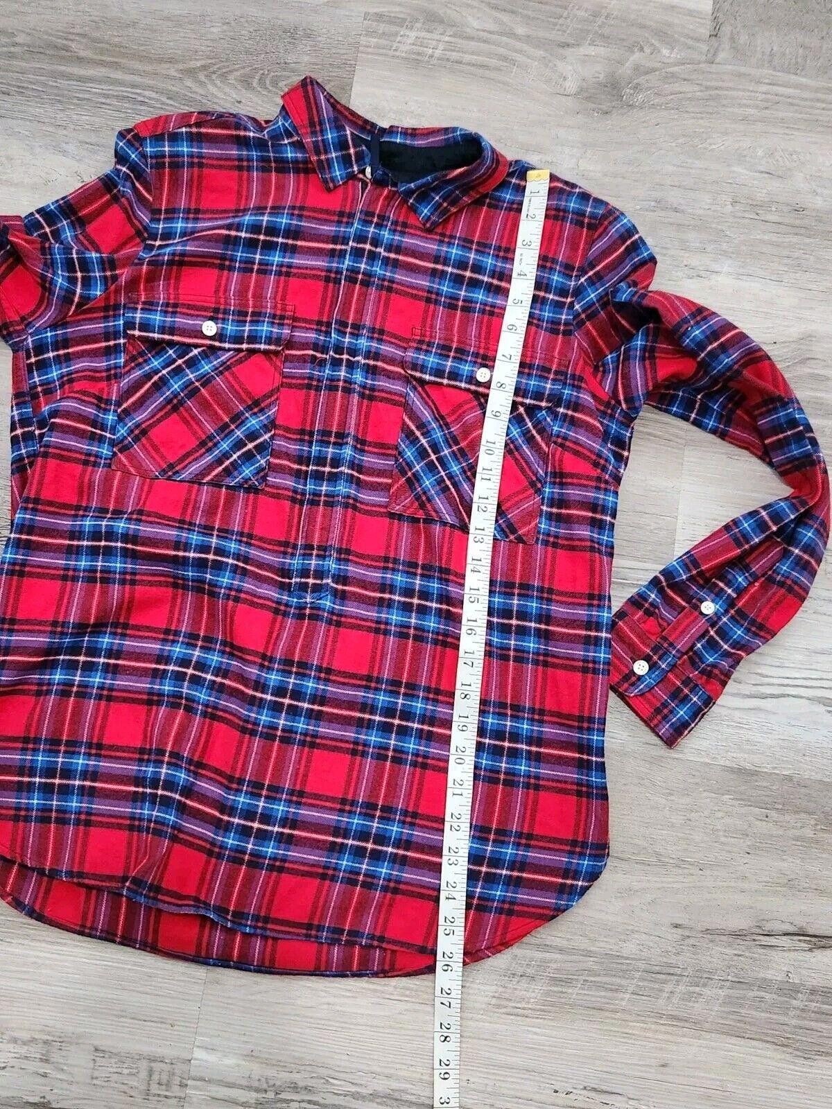 J.Crew J Crew Mercantile Sweater Top Small Plaid Red Zip Fleece Size S / US 4 / IT 40 - 6 Thumbnail