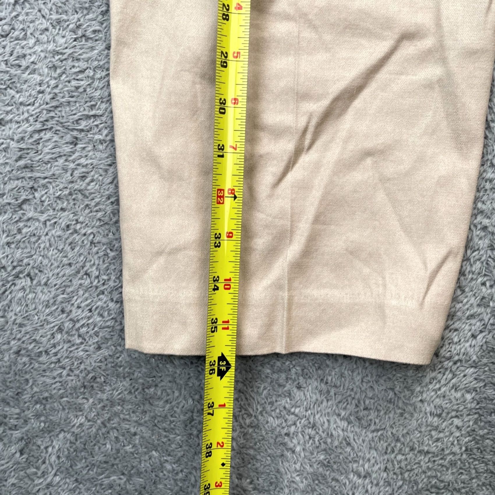 J. Jill J. Jill Pants Womens 14 Beige Cropped Linen Stretch Straight Leg Business Formal Size 24" / US 00 / IT 34 - 7 Thumbnail