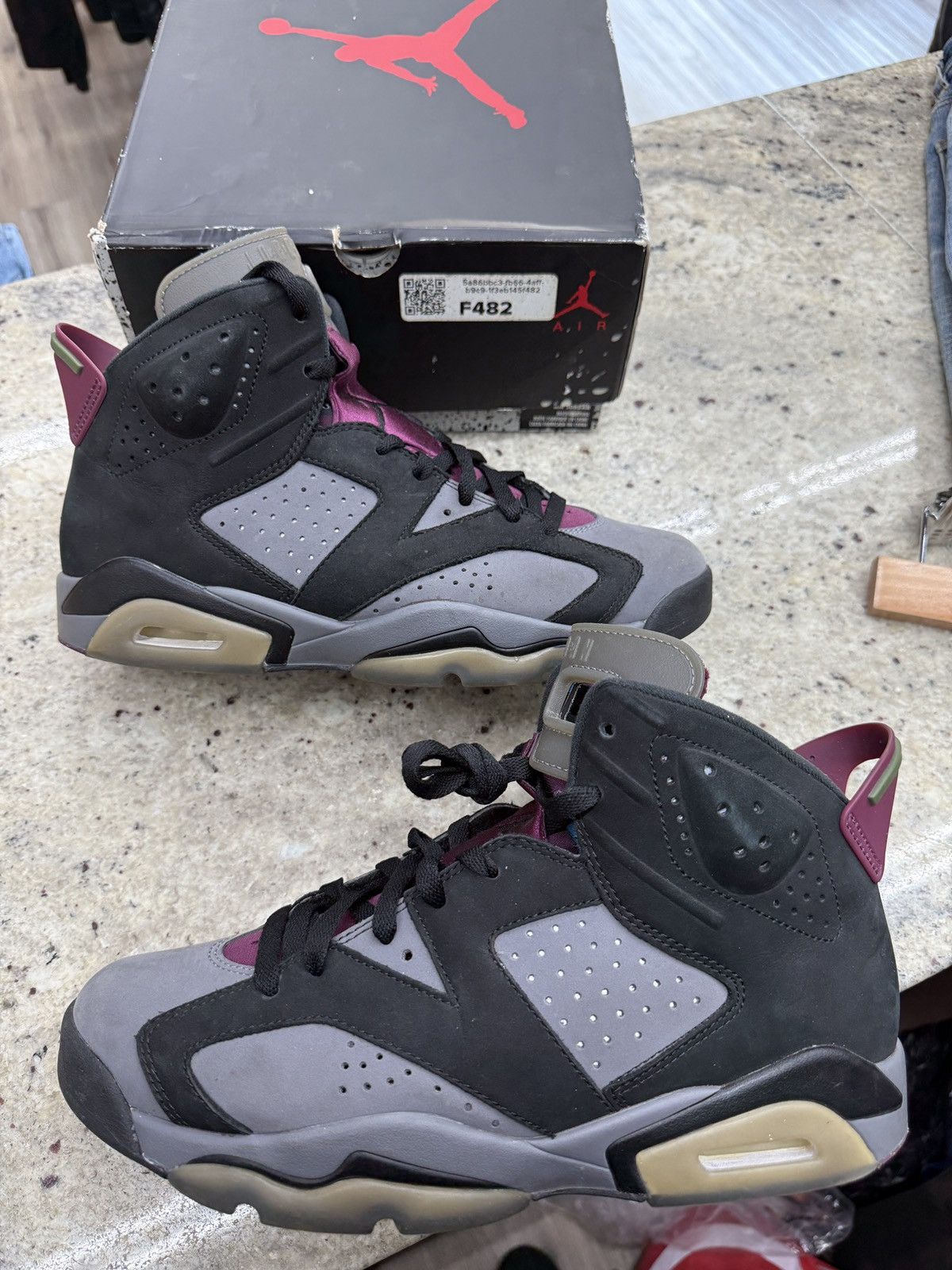 John Varvatos Jordan 6 Retro Bordeaux Size US 9.5 / EU 42-43 - 1 Thumbnail