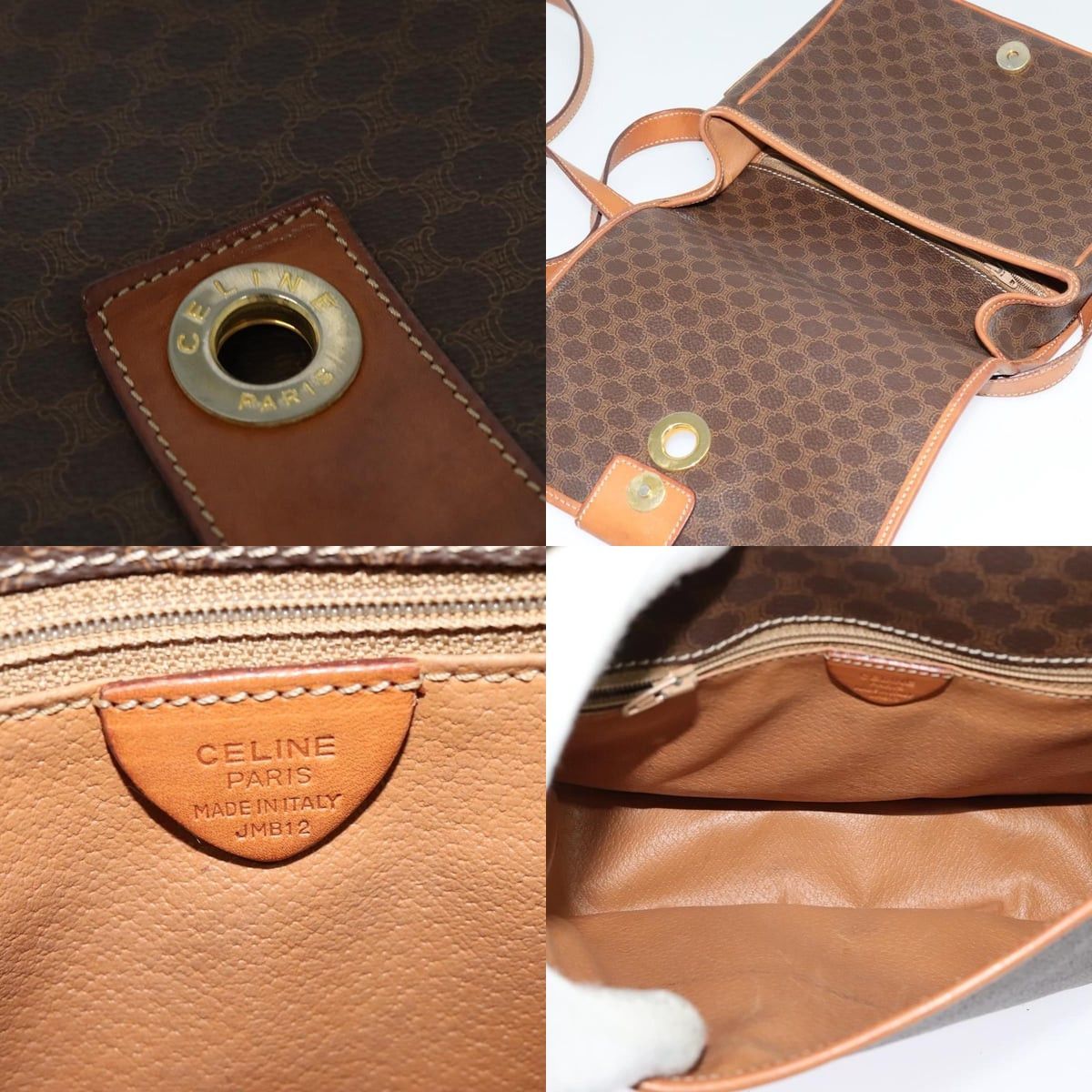 Celine CELINE Macadam Canvas Shoulder Bag Pvc Brown Gold Size ONE SIZE - 11 Thumbnail