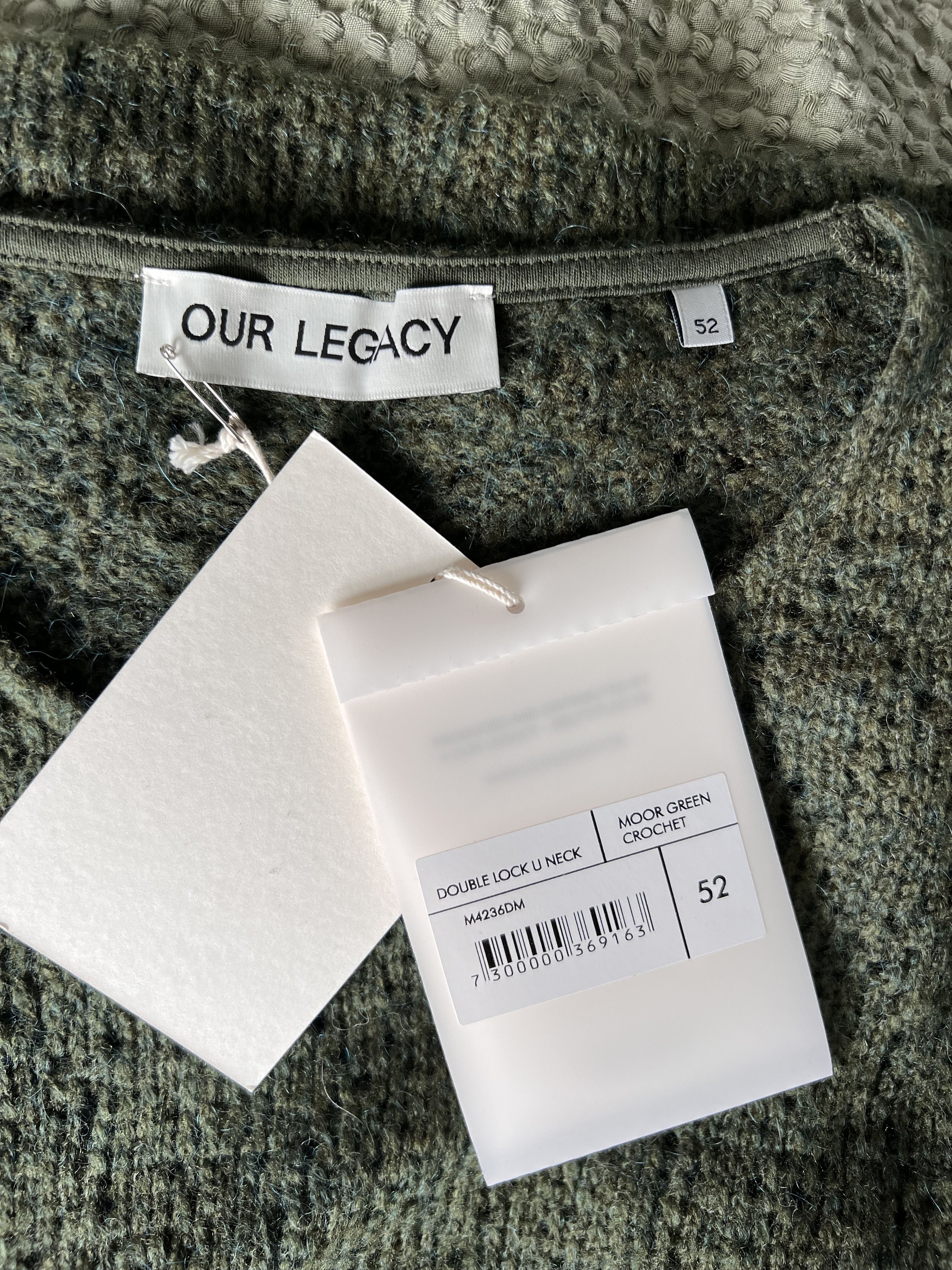 Our Legacy Our Legacy Double Lock U Neck Sweater in Green Crochet Size US L / EU 52-54 / 3 - 7 Thumbnail