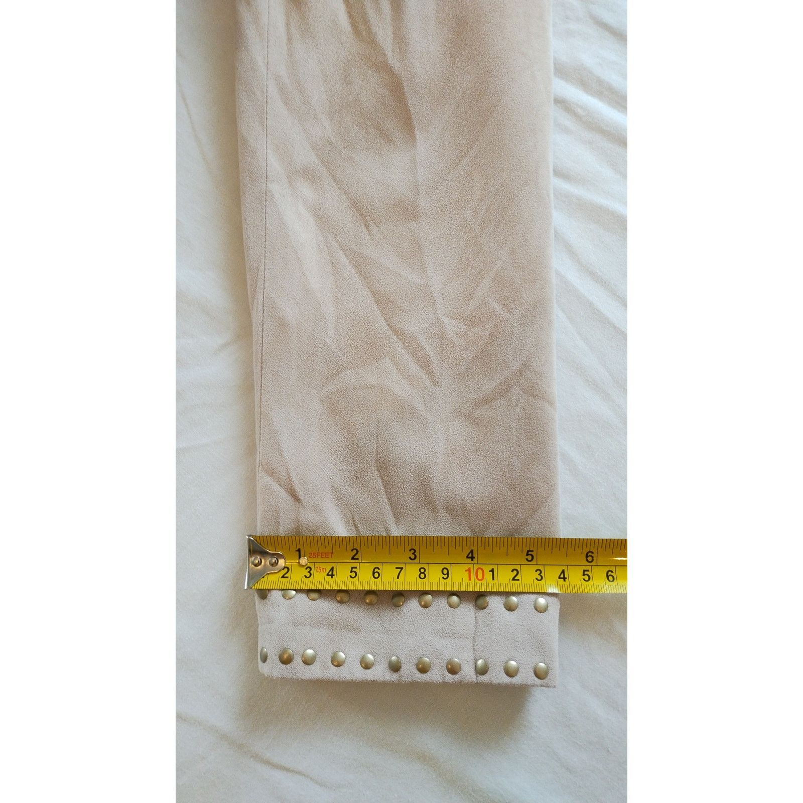 Other DressBarn Faux Suede Beige Jacket Open Front Sz. L Size L / US 10 / IT 46 - 12 Thumbnail