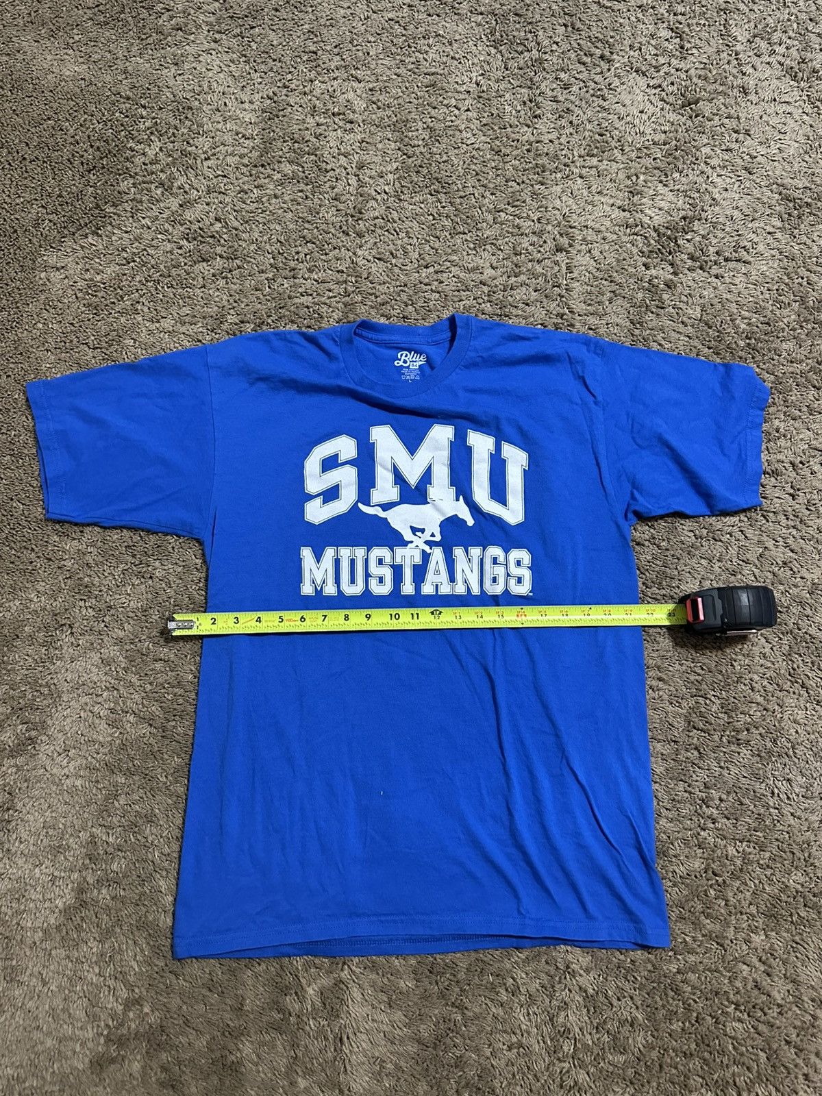 NCAA Vintage NCAA SMU Mustangs “triple blue” shirt 00s size large Size US L / EU 52-54 / 3 - 4 Thumbnail