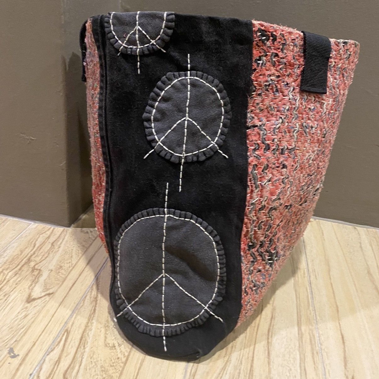 Handmade 1/1 Handstitch Sashiko Boro Natural Distressed Tote Bag Size ONE SIZE - 5 Thumbnail